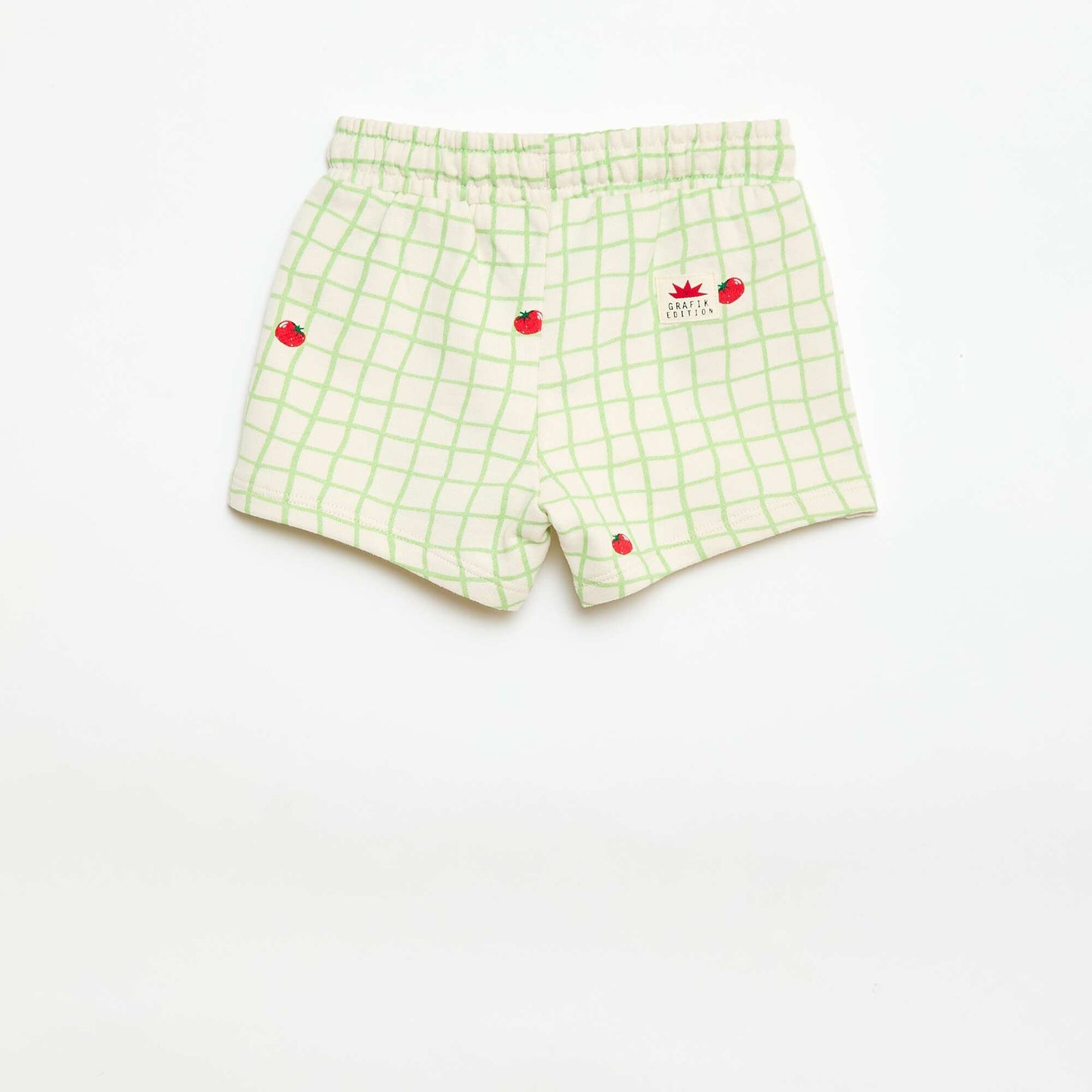 Short en molleton à motif BLANC