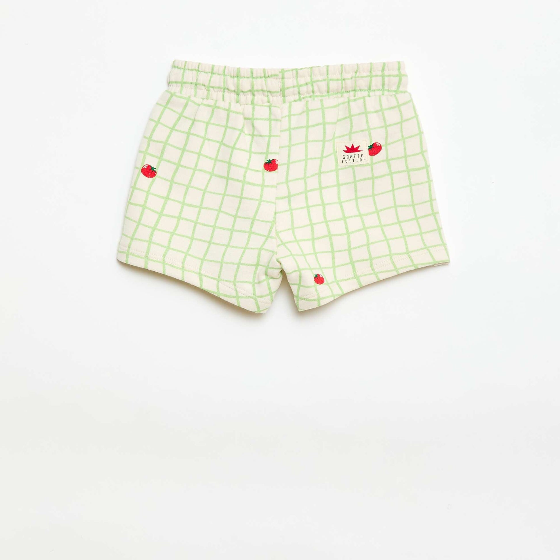 Short en molleton à motif BLANC