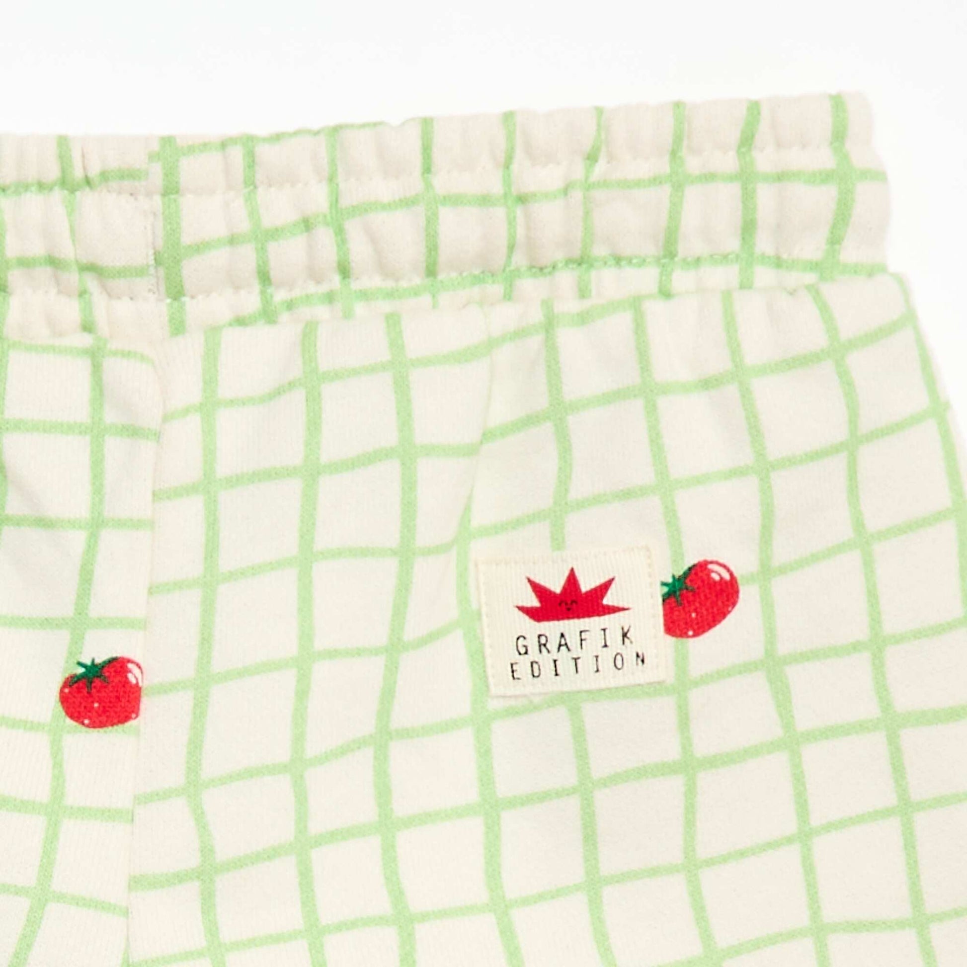 Short en molleton à motif BLANC