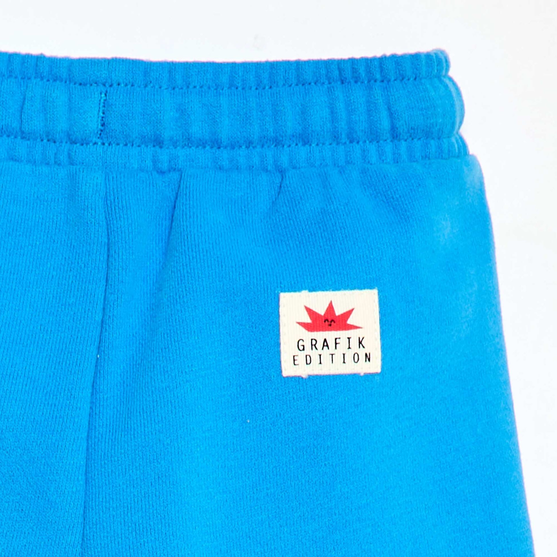 Short en molleton à motif BLEU