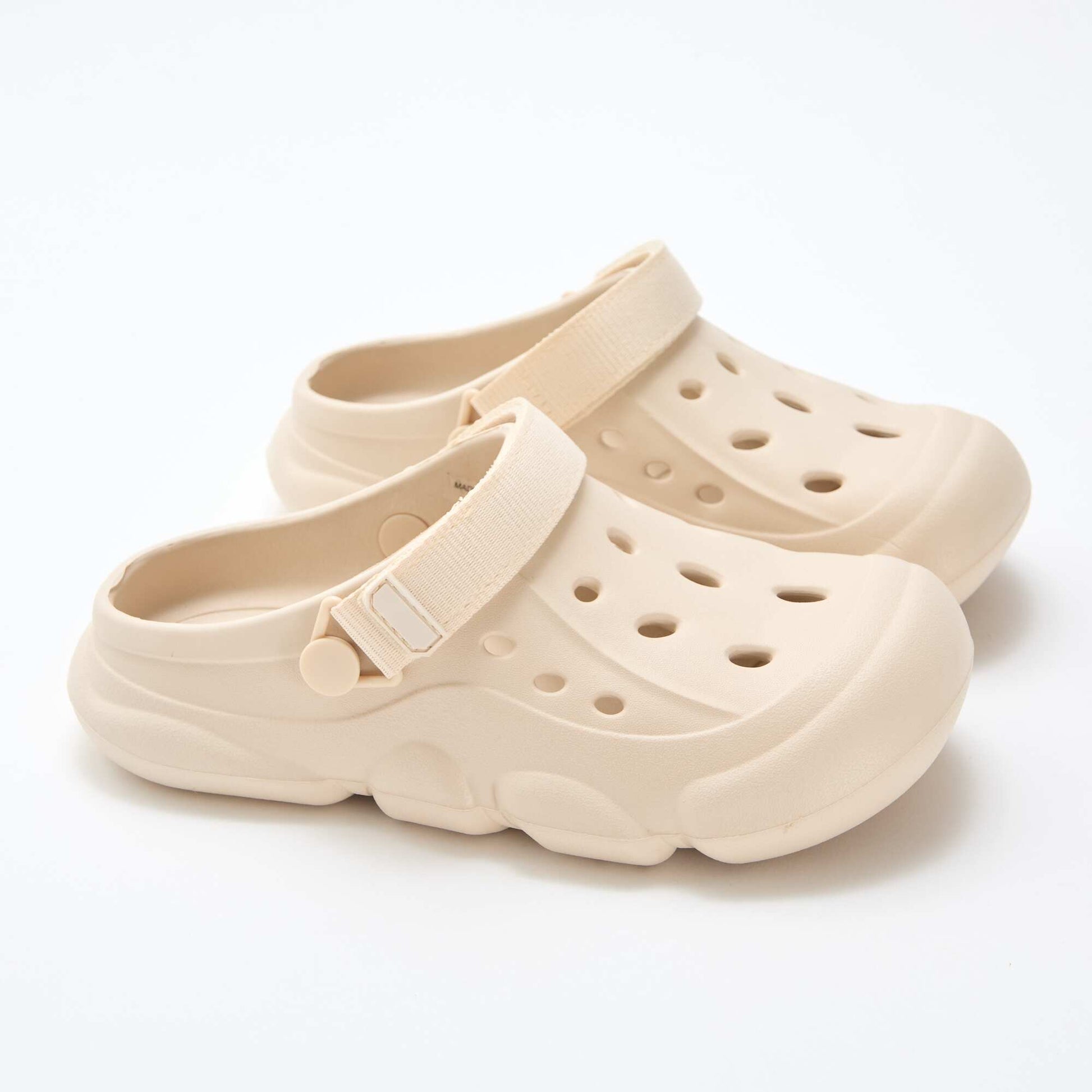 Paire de mules de plage fermées BEIGE