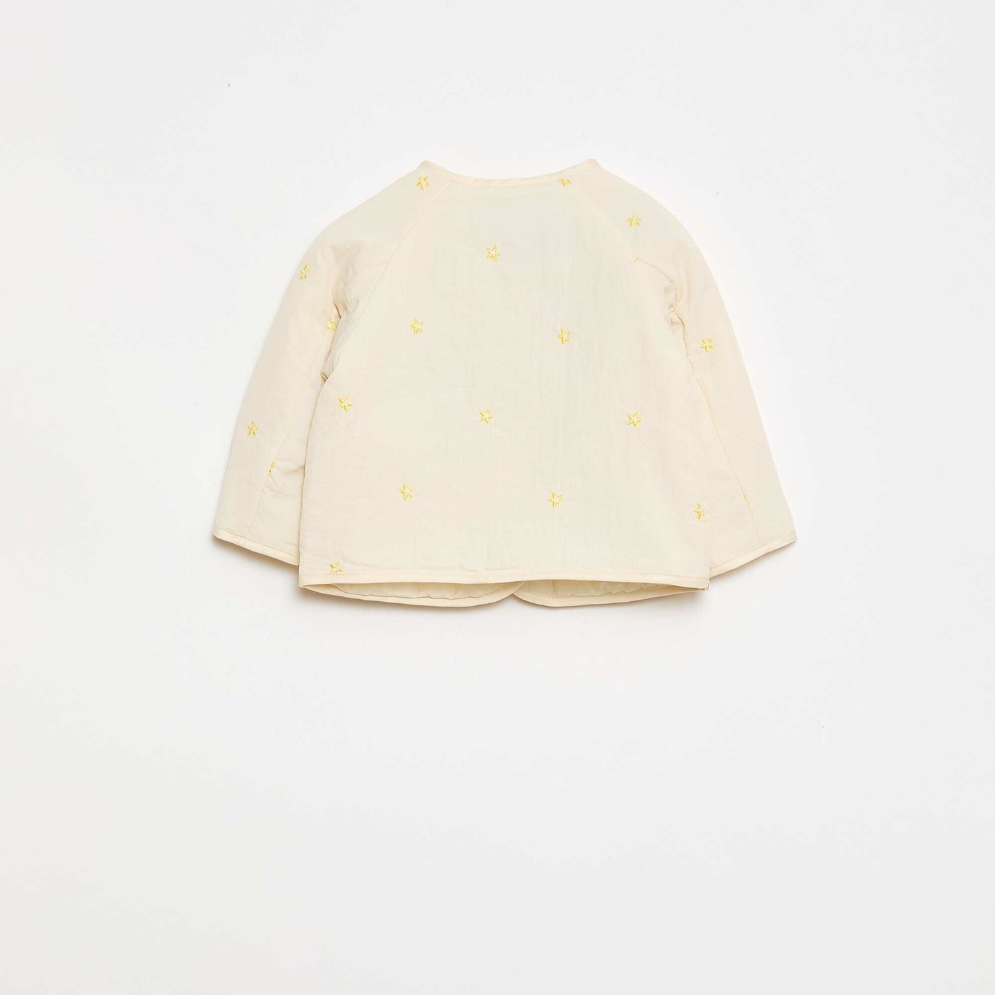 Veste matelassée col rond en tissu déperlant BEIGE