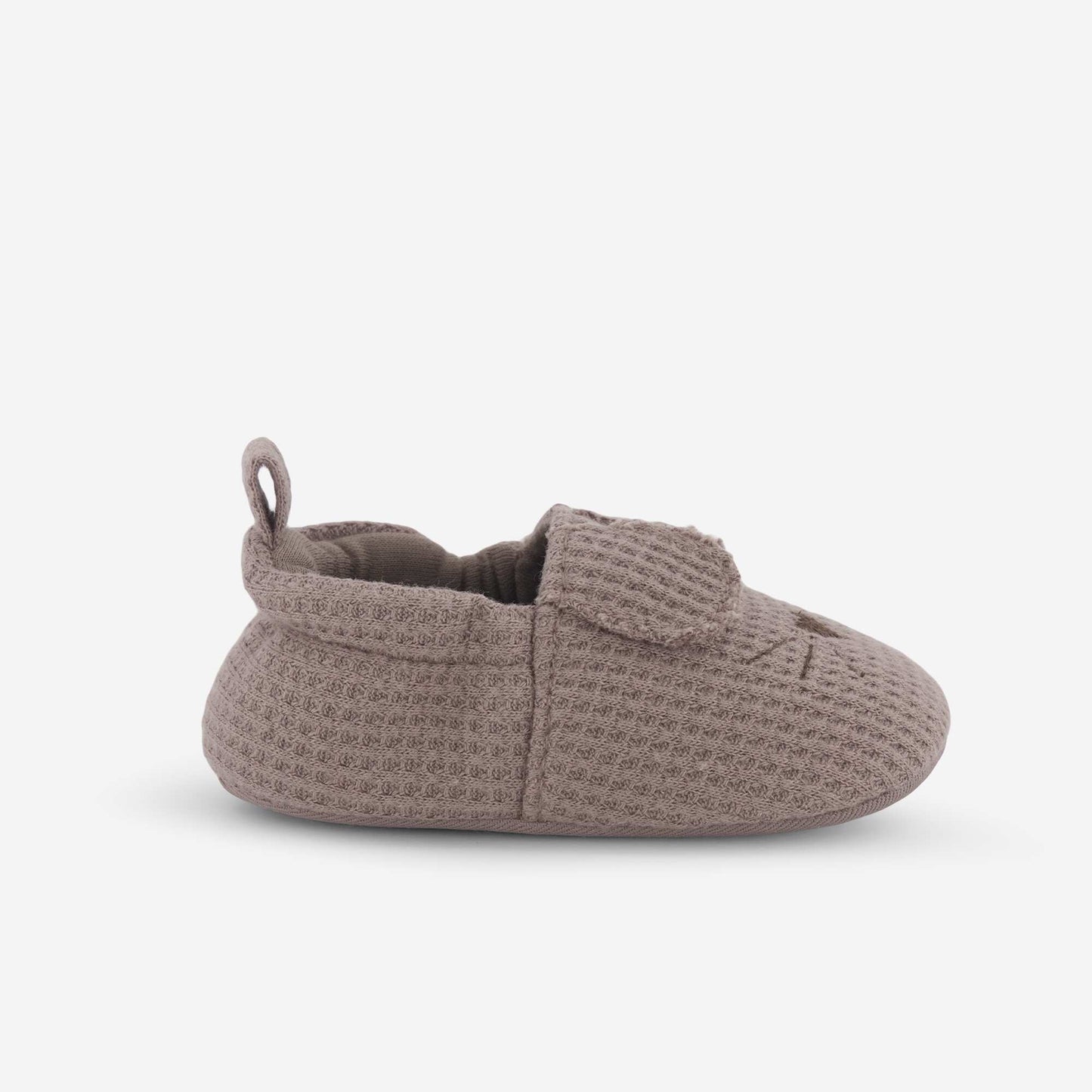 Chaussons en gaze de coton + oreilles animaux MARRON
