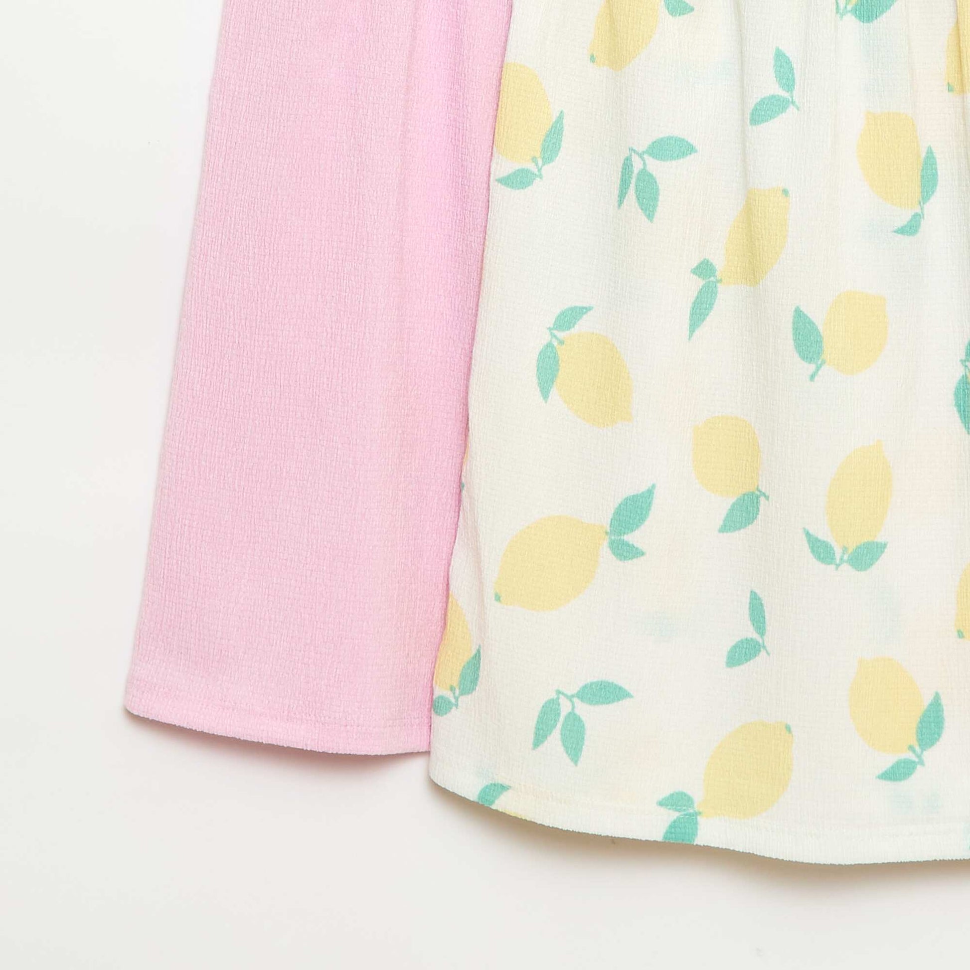 Lot de 2 robes en maille crêpée BLANC