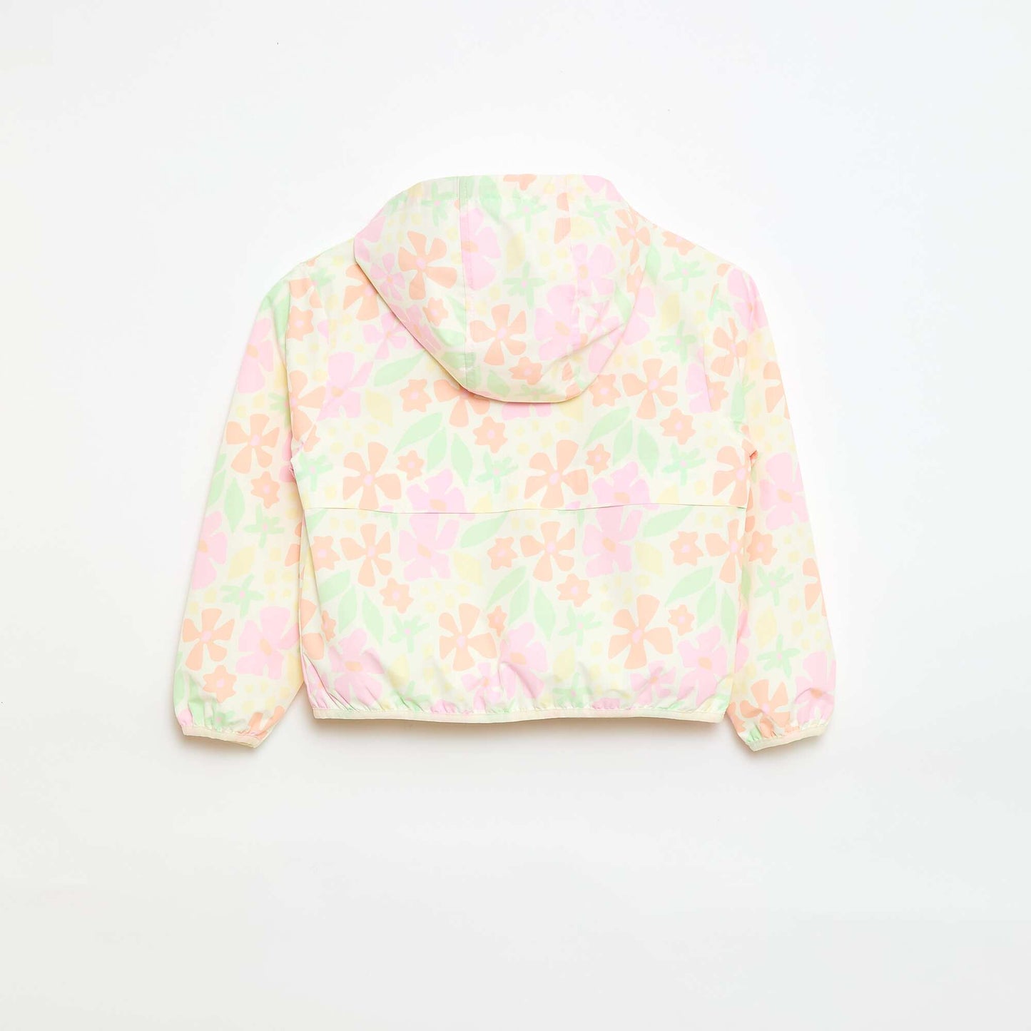 Blouson coupe-vent à capuche à motif BLANC