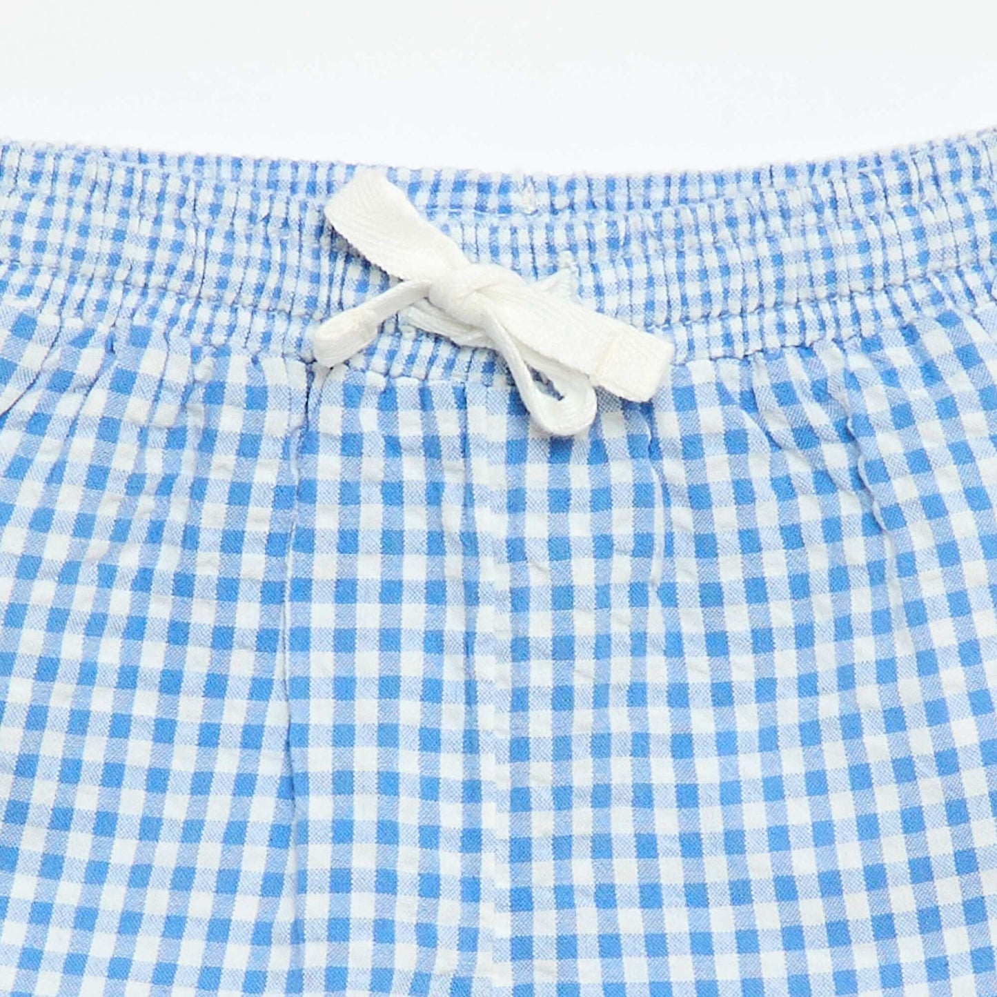 Short en seersucker motif Vichy BLEU