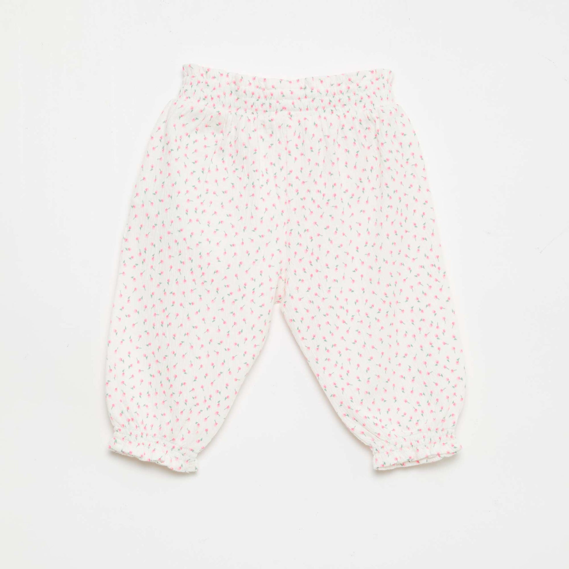 Pantalon Sarouel en jersey de coton BLANC
