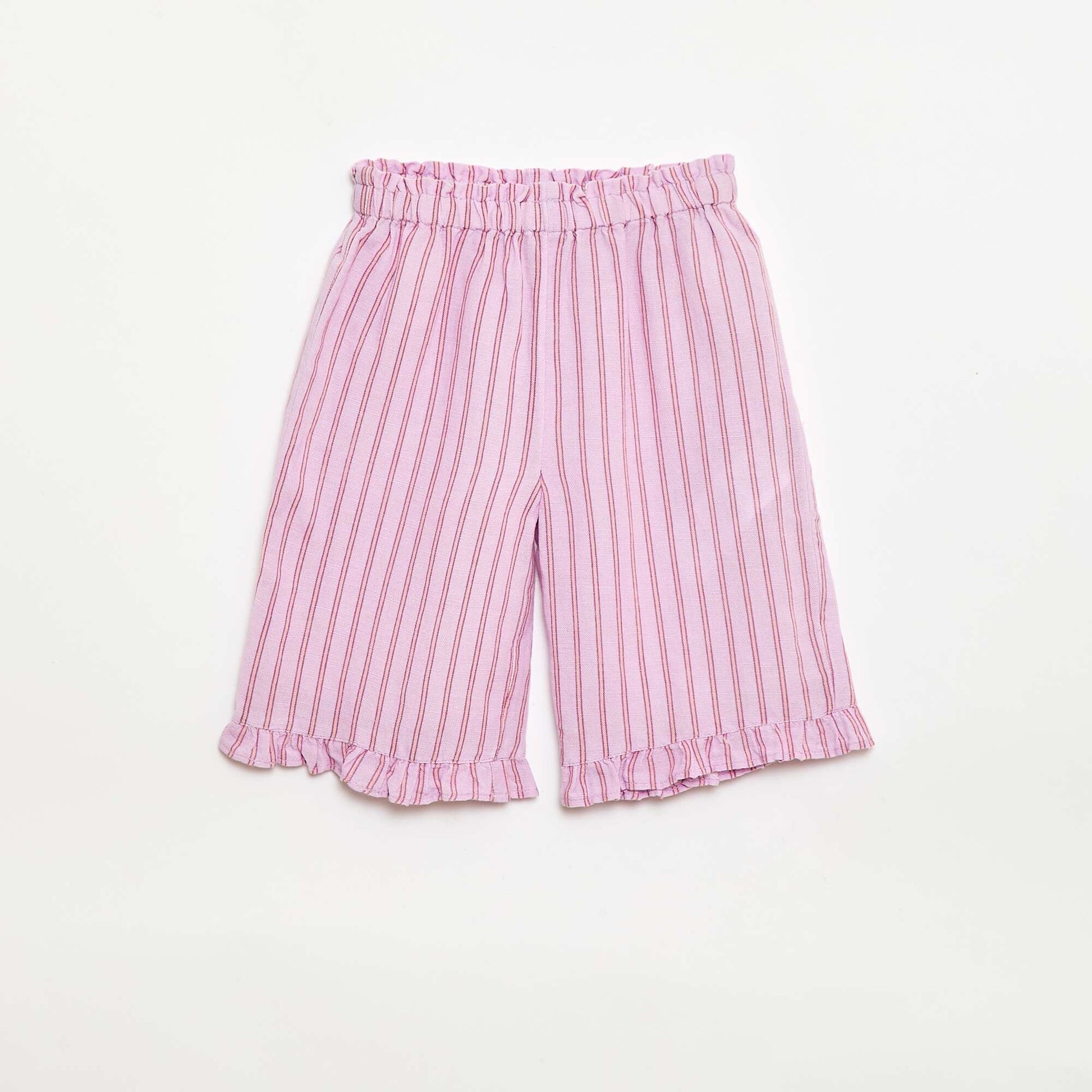 Pantalon avec volants en bas de jambe VIOLET