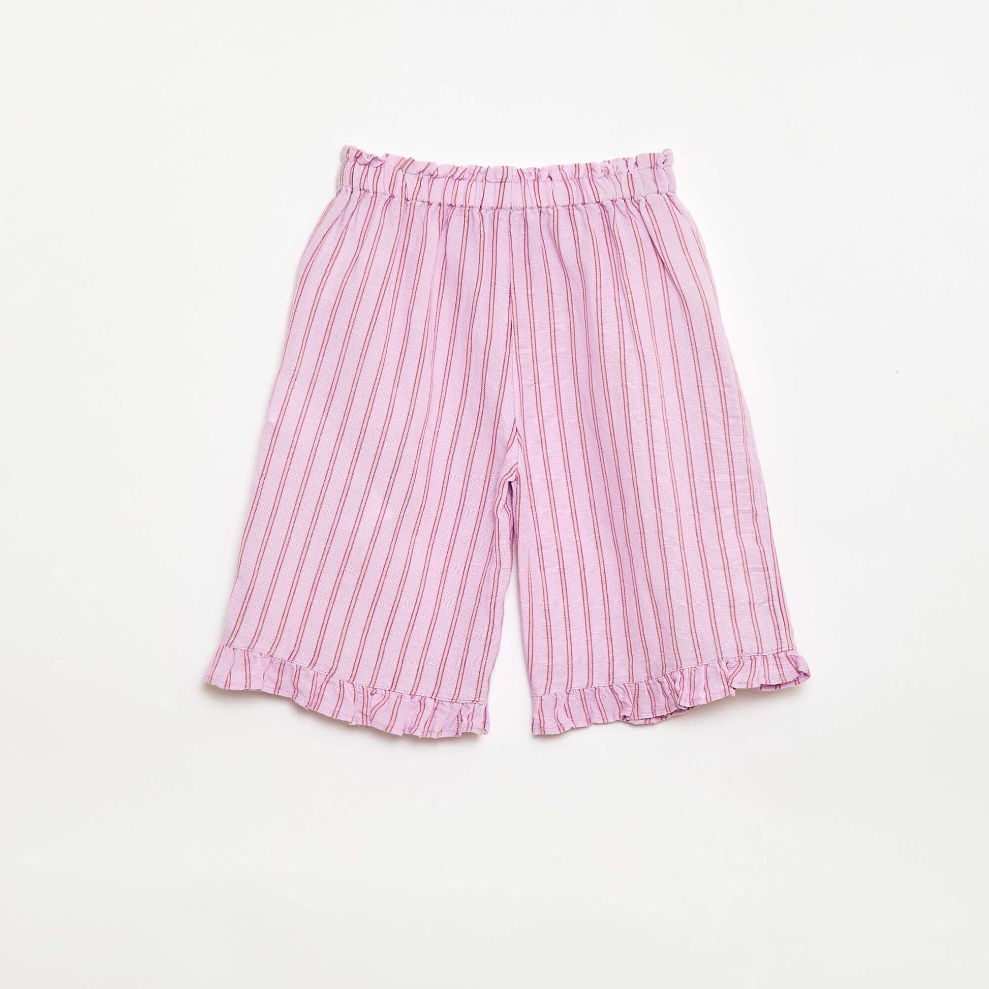 Pantalon avec volants en bas de jambe VIOLET