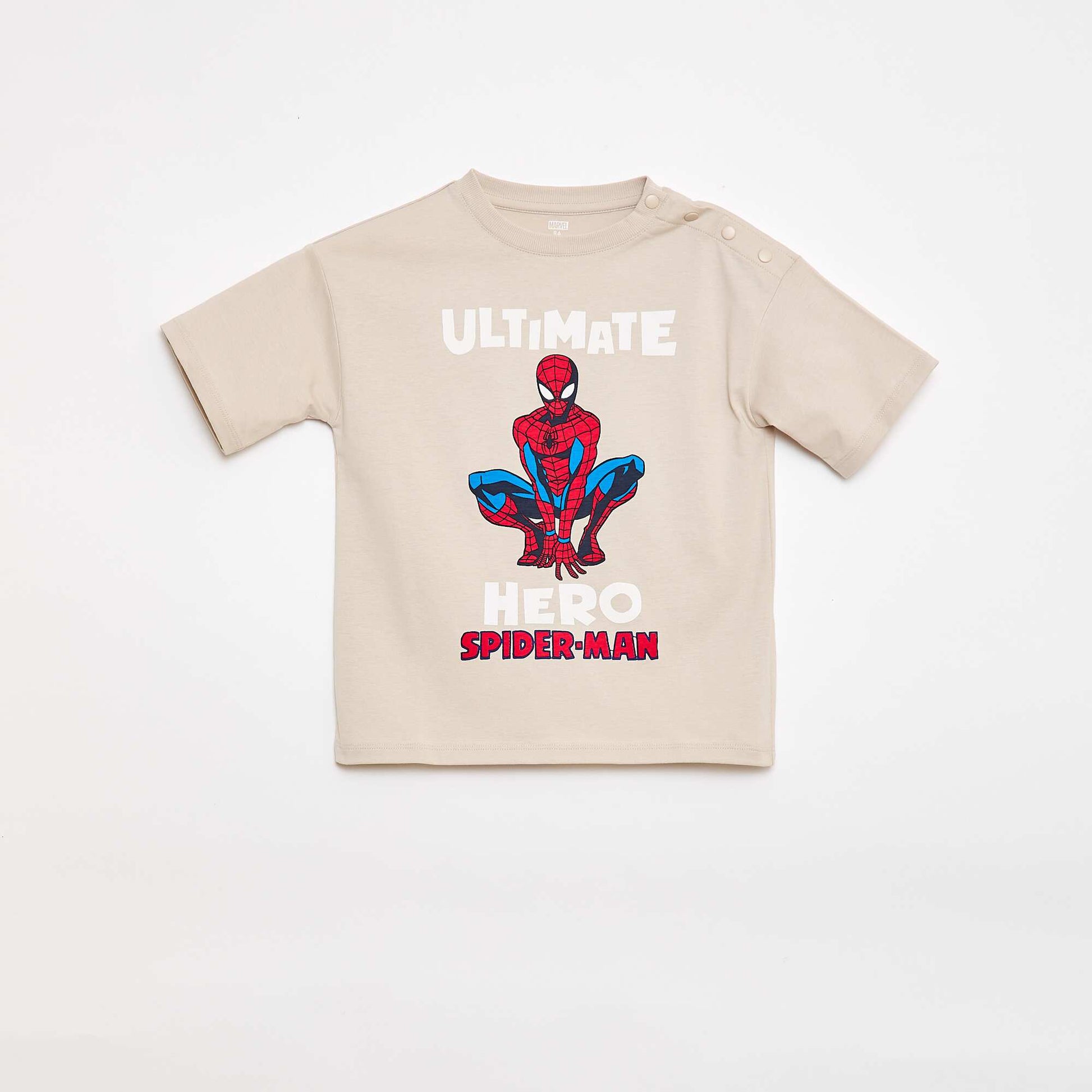 T-shirt imprimé - Spider-Man - Marvel - Collection facile à enfiler BEIGE