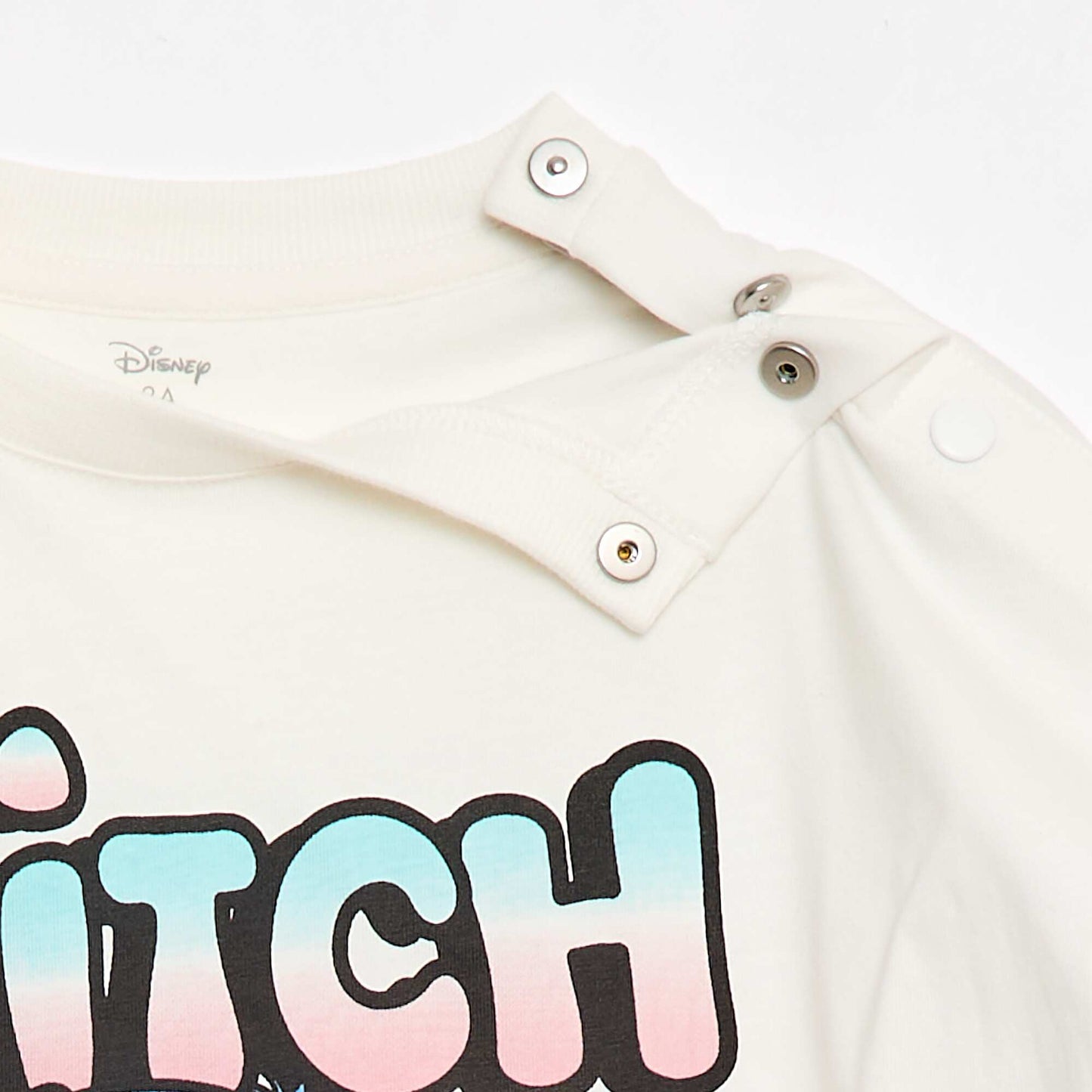 Tee-shirt manches courtes 'Stitch' - Collection facile à enfiler BLANC