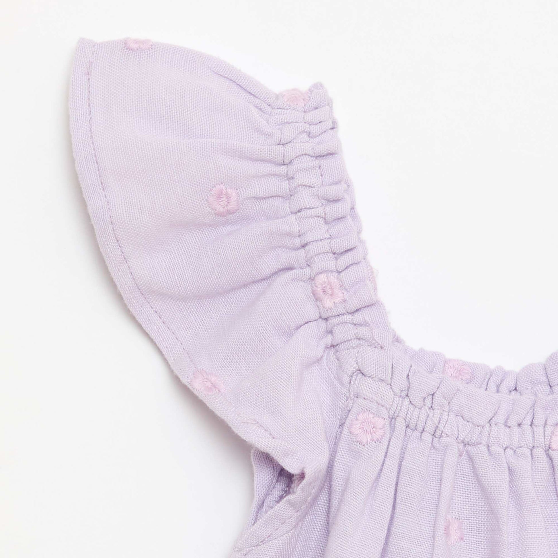 Blouse brodée sans manches VIOLET