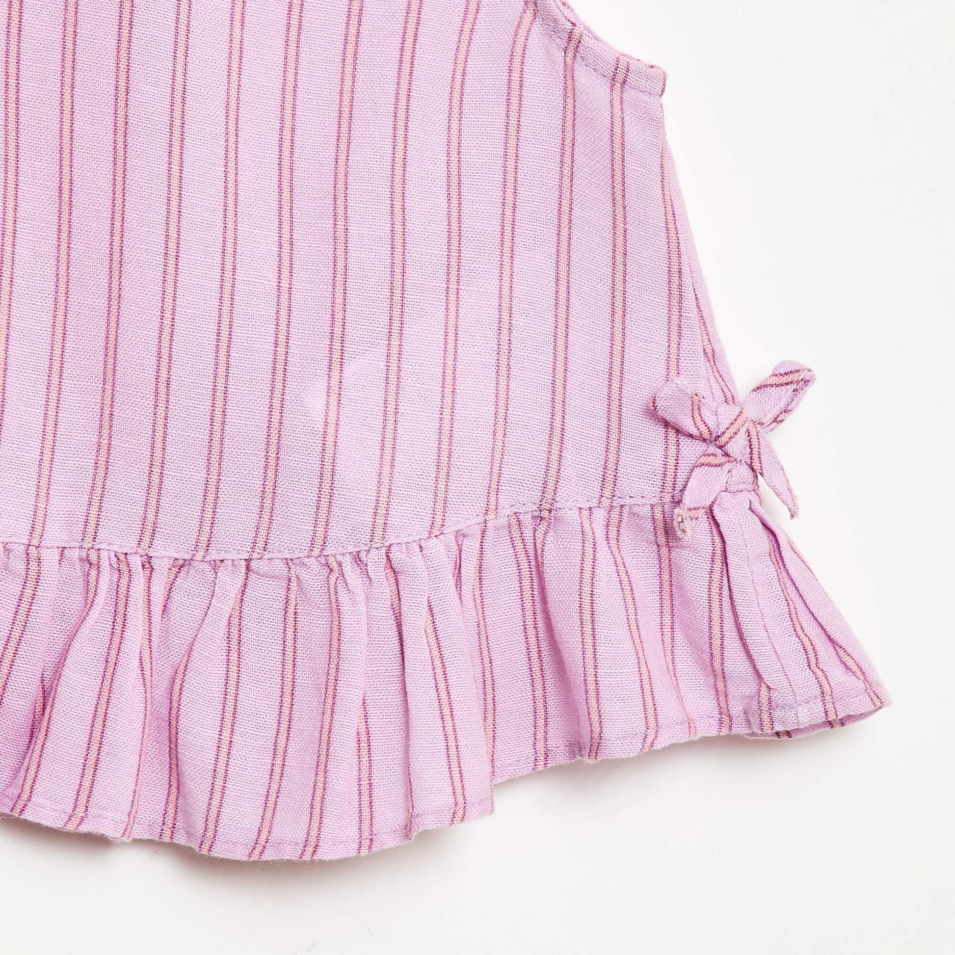 Blouse sans manches avec volants et nœuds VIOLET