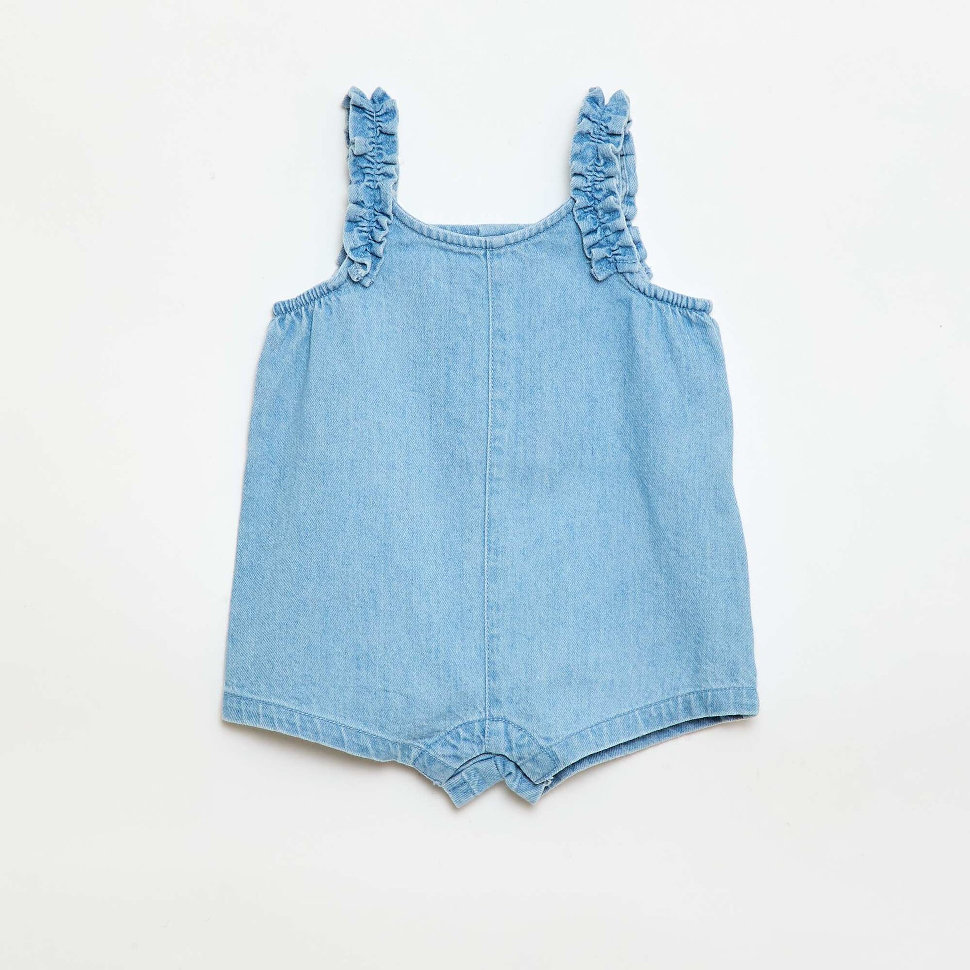 Combinaison short en denim BLEU