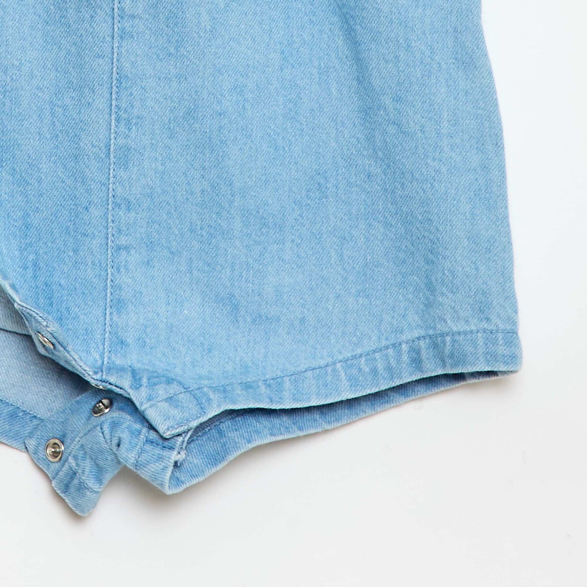 Combinaison short en denim BLEU