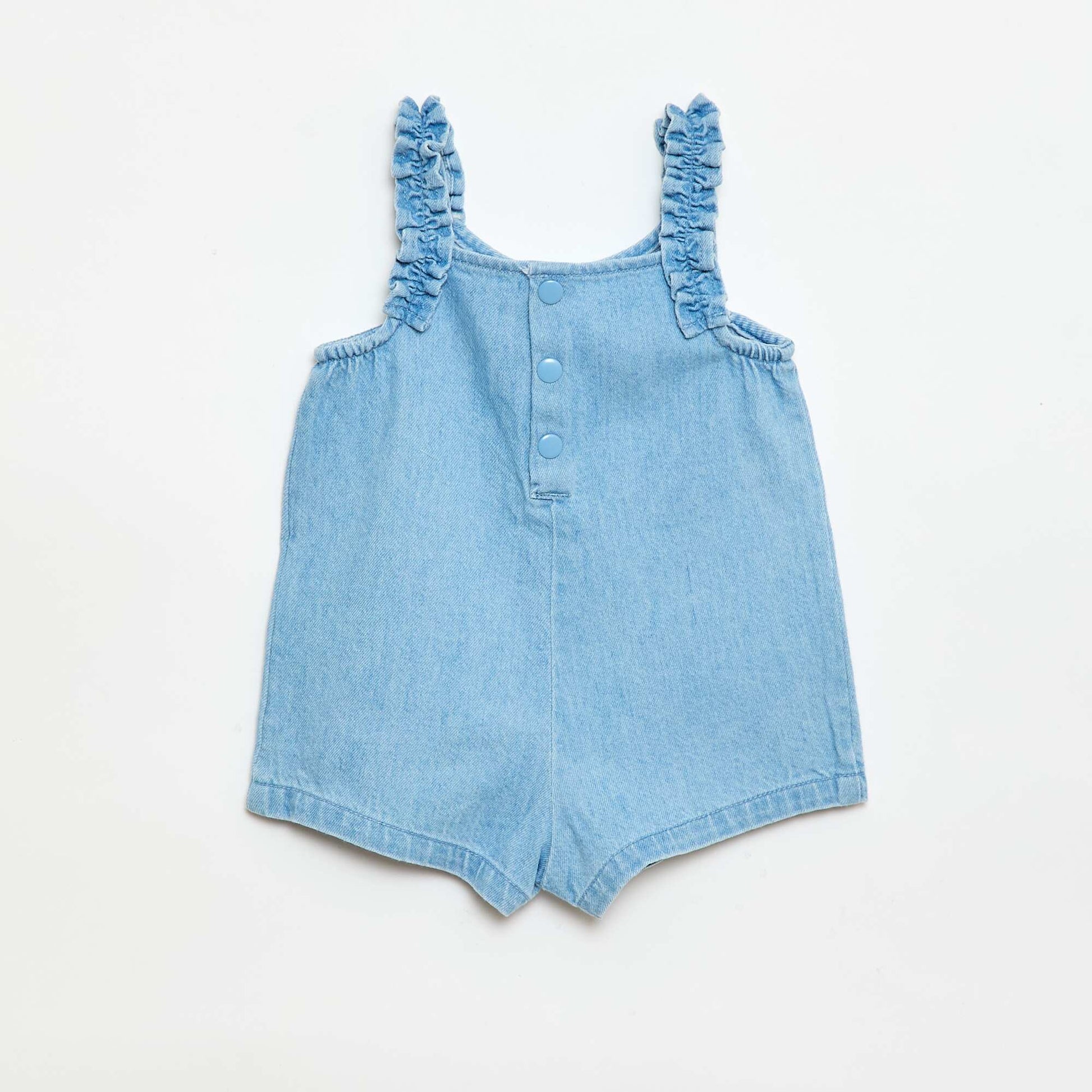 Combinaison short en denim BLEU