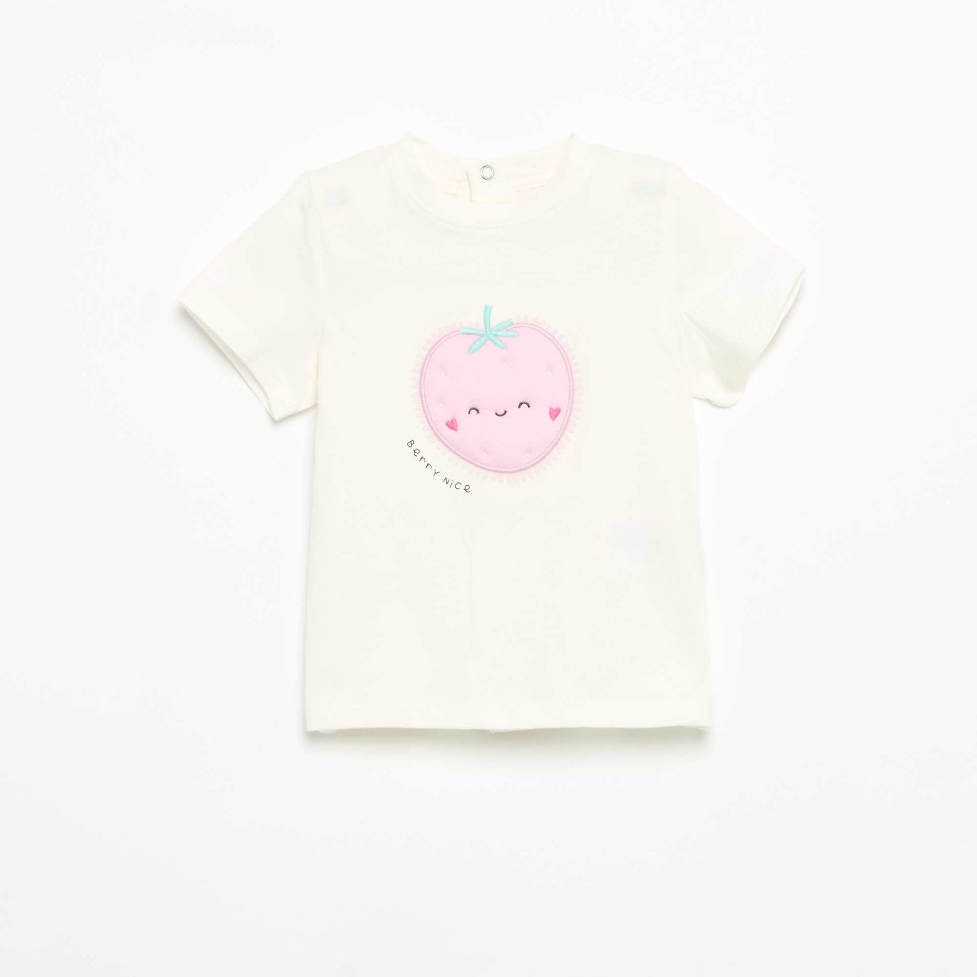T-shirt à manches courtes avec imprimé BLANC