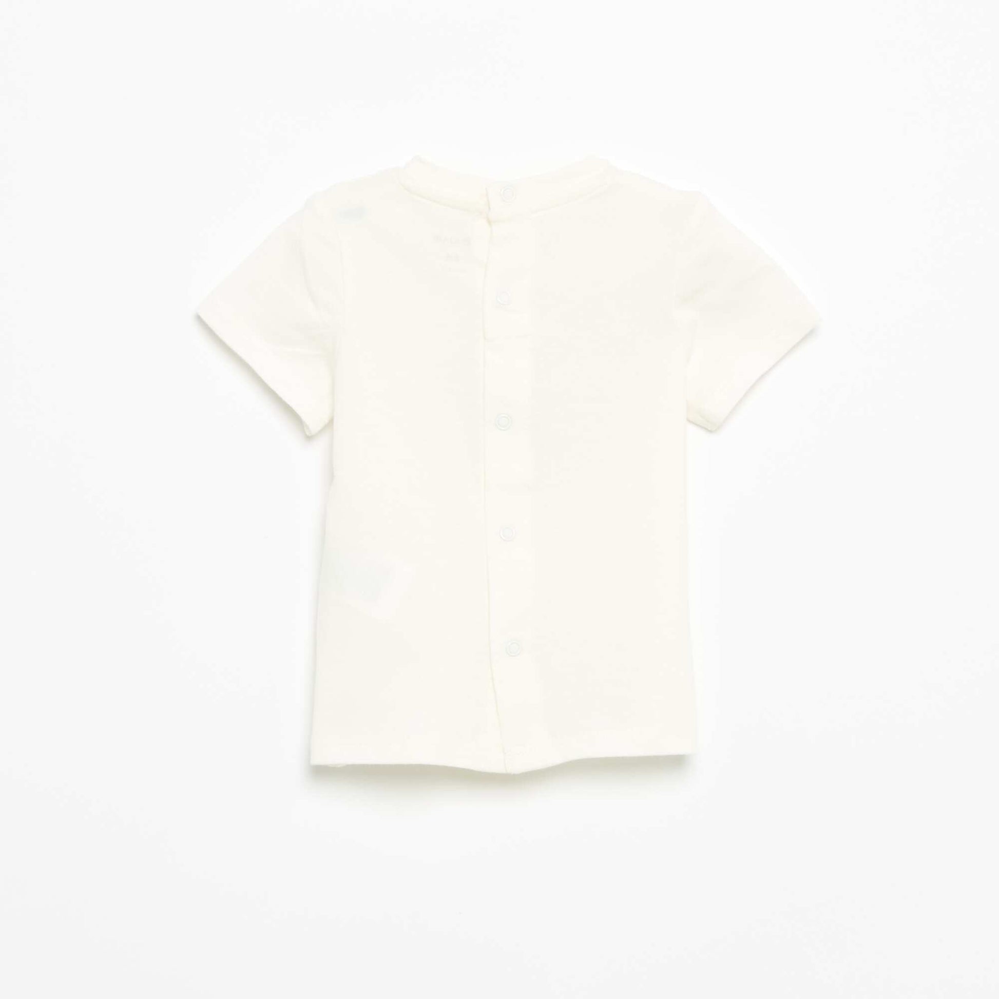 T-shirt à manches courtes avec imprimé BLANC