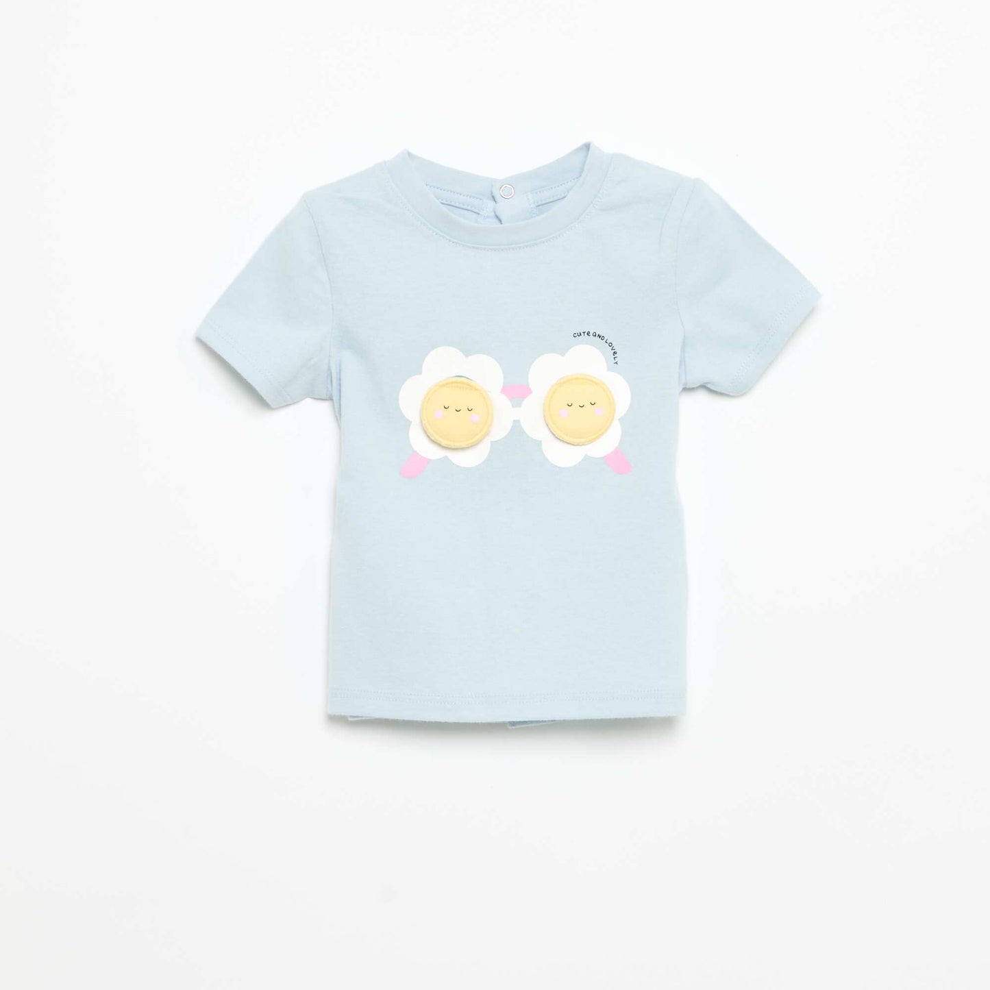 T-shirt à manches courtes avec imprimé BLEU
