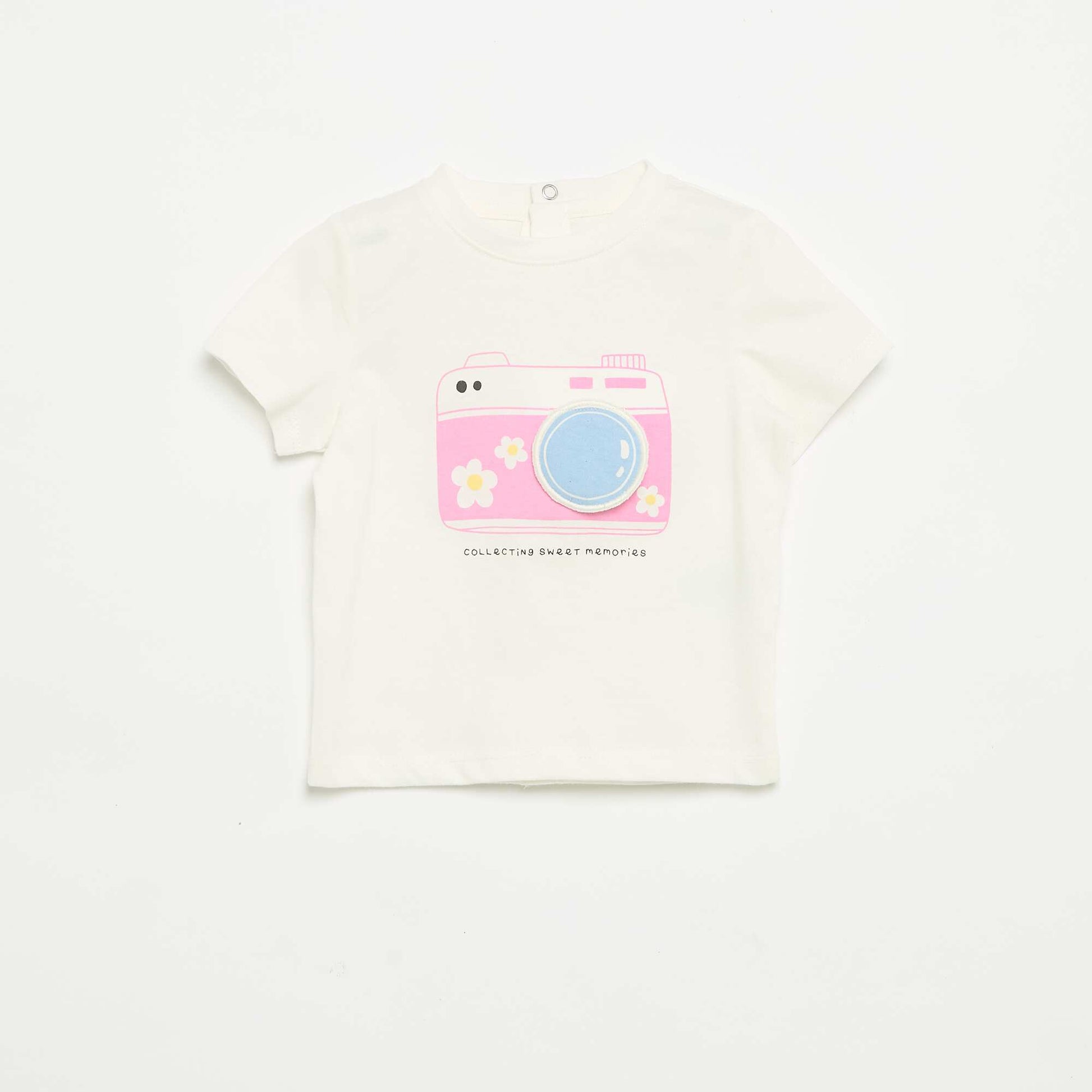 T-shirt à manches courtes avec imprimé BLANC