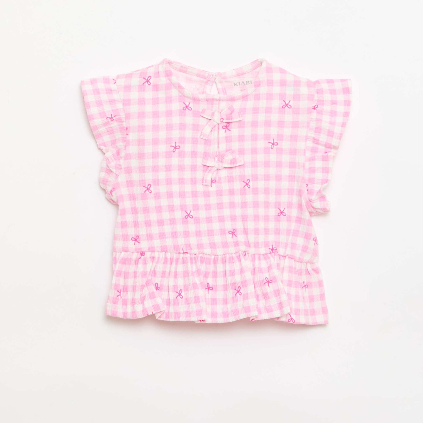 Tee-shirt imprimé et volanté ROSE