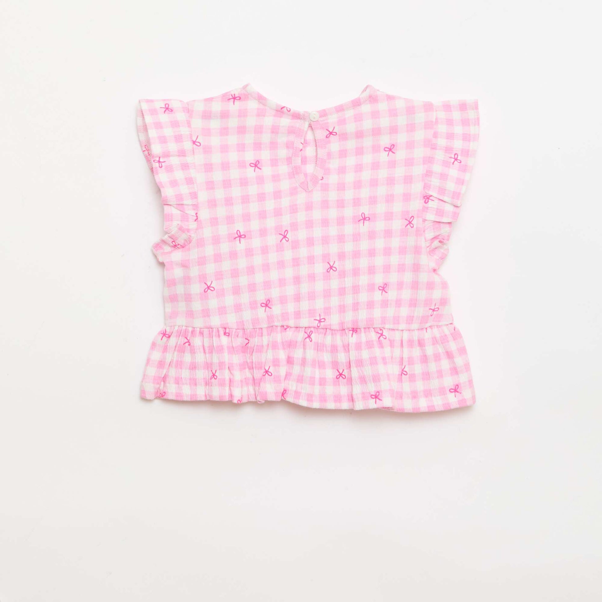 Tee-shirt imprimé et volanté ROSE
