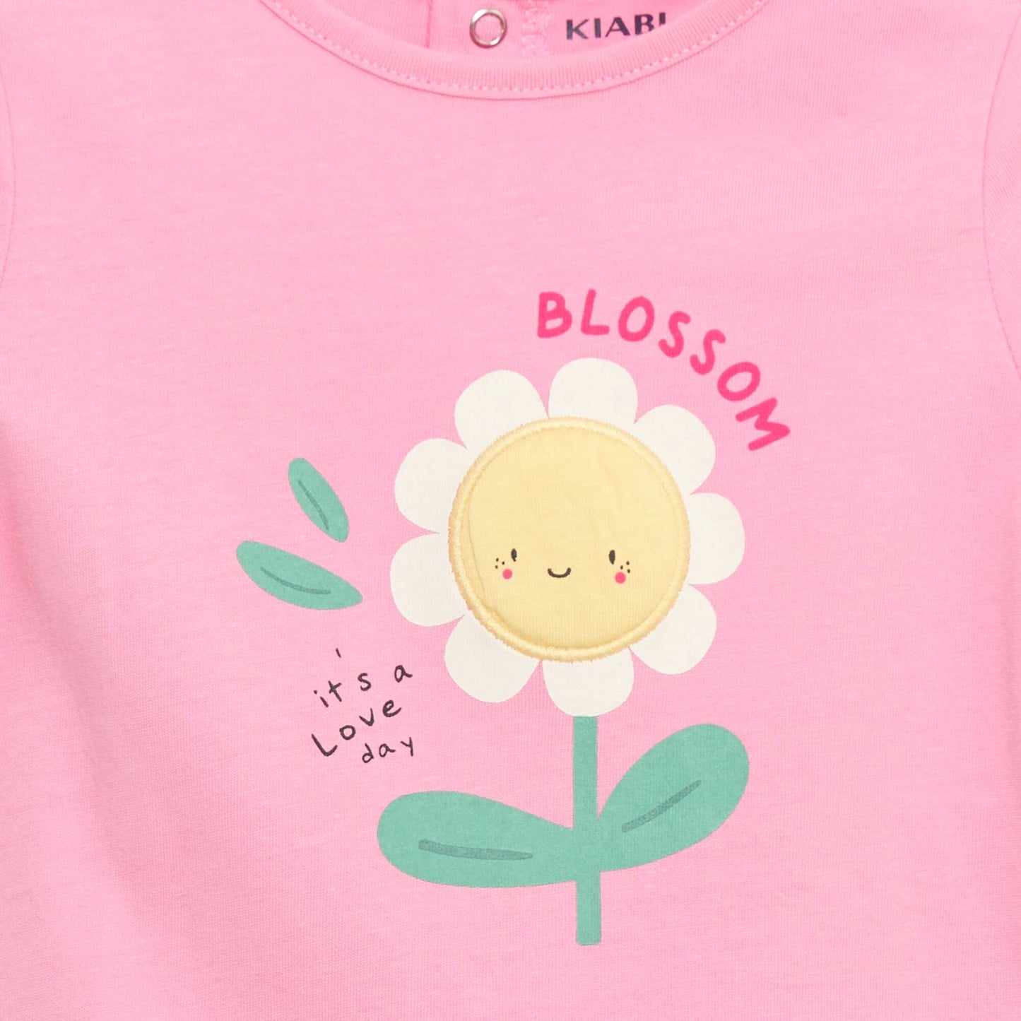 T-shirt imprimé et brodé à manches courtes ROSE