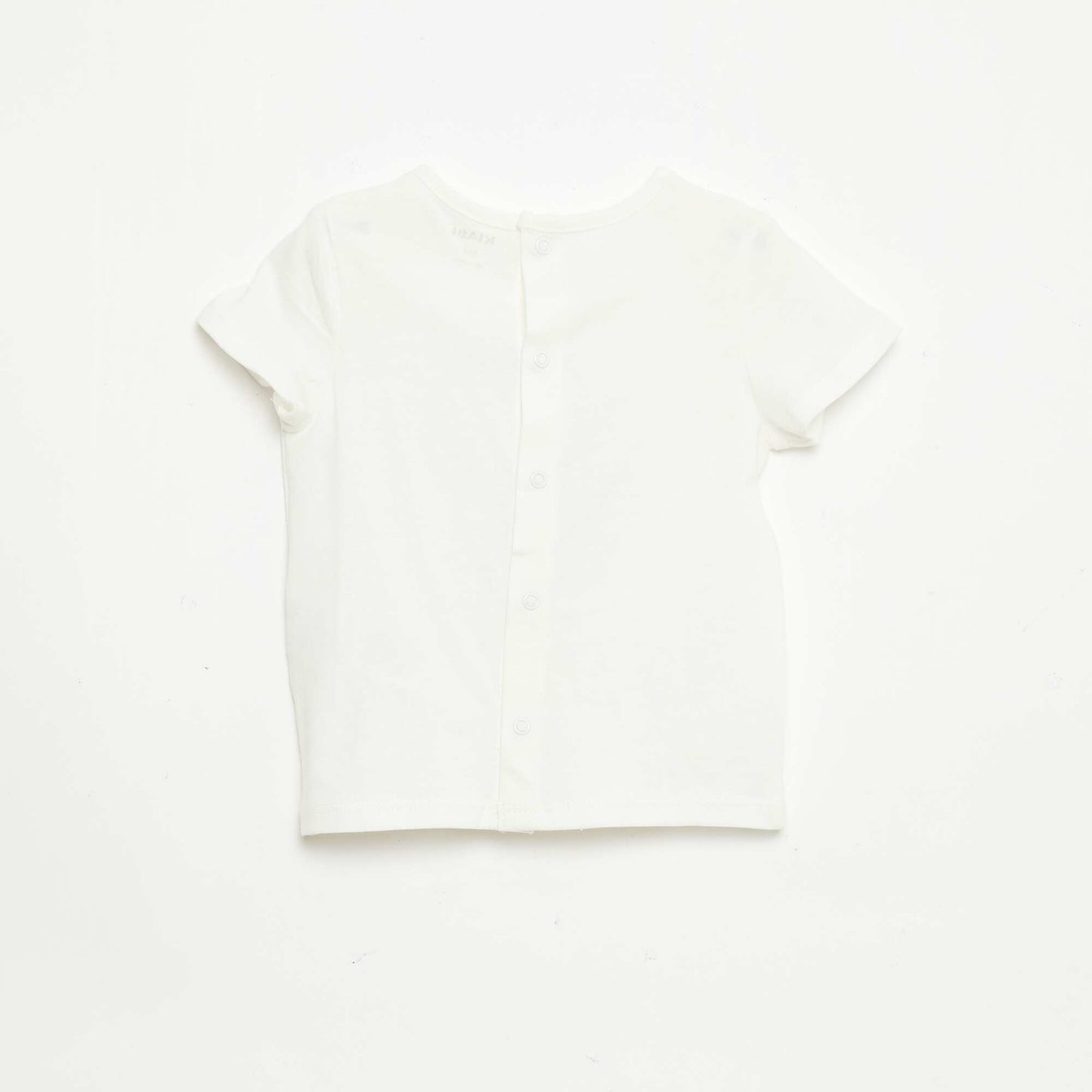 T-shirt imprimé et brodé à manches courtes BLANC