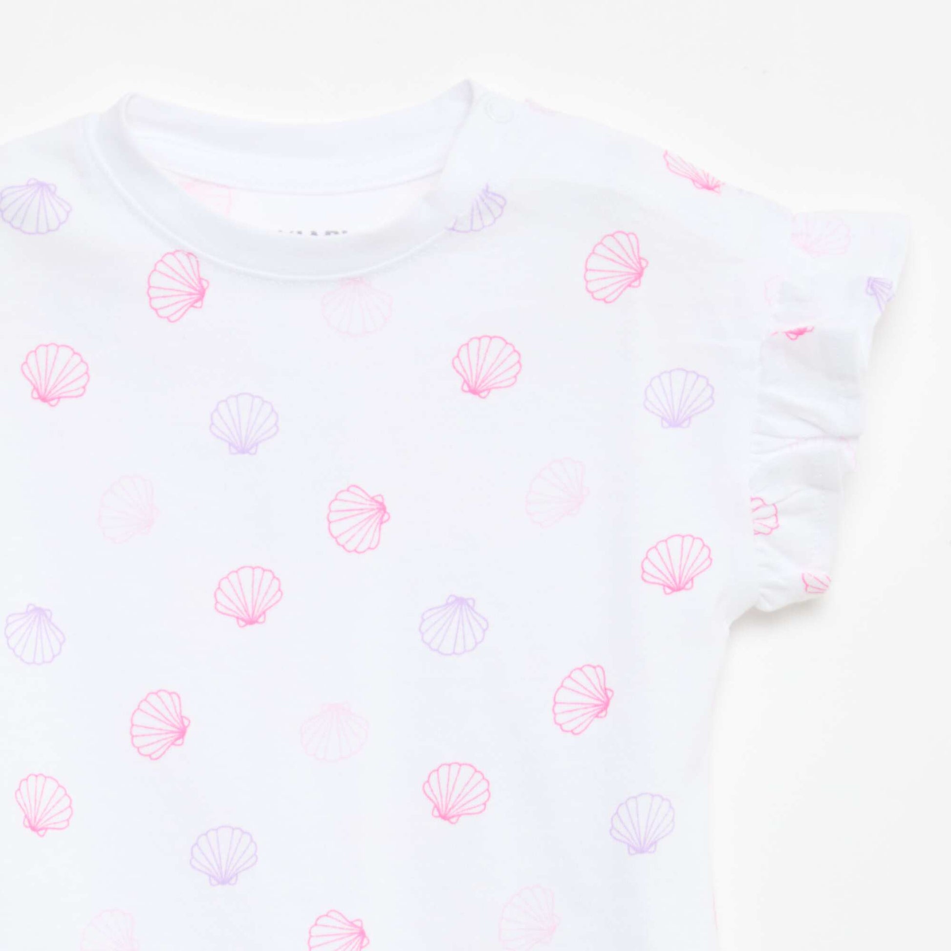 Lot de 2 T-shirts à manches courtes en jersey de coton BLANC