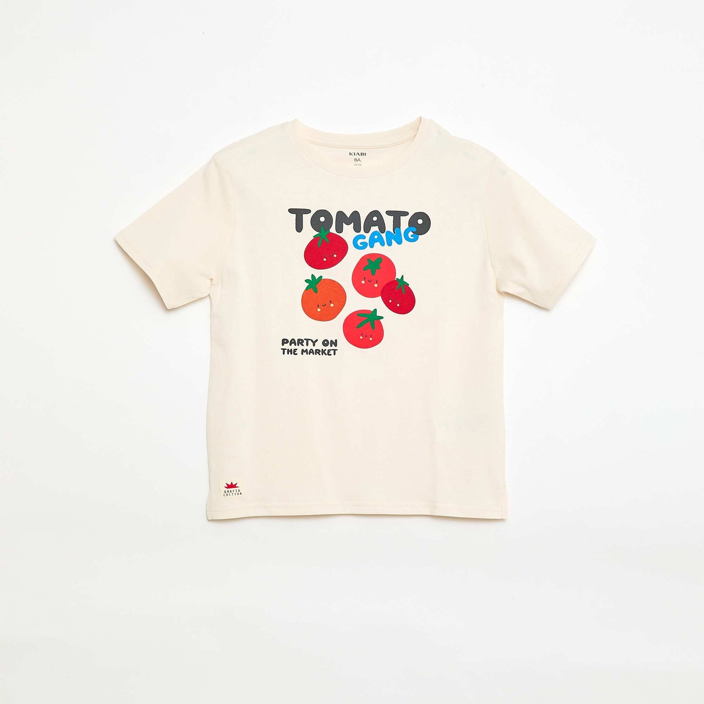 T-shirt à manches courtes imprimé BLANC