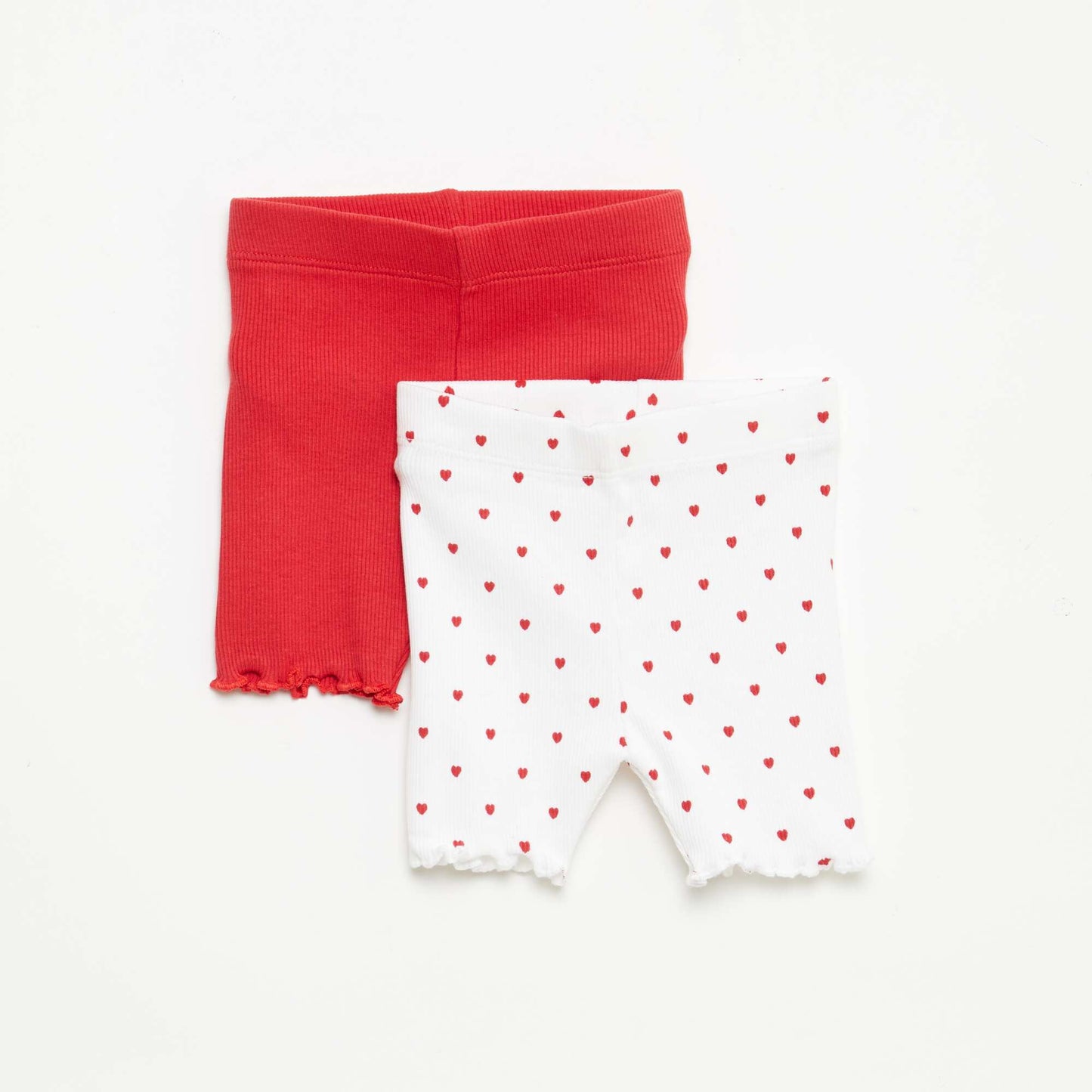 Lot de 2 leggings côtelés BLANC