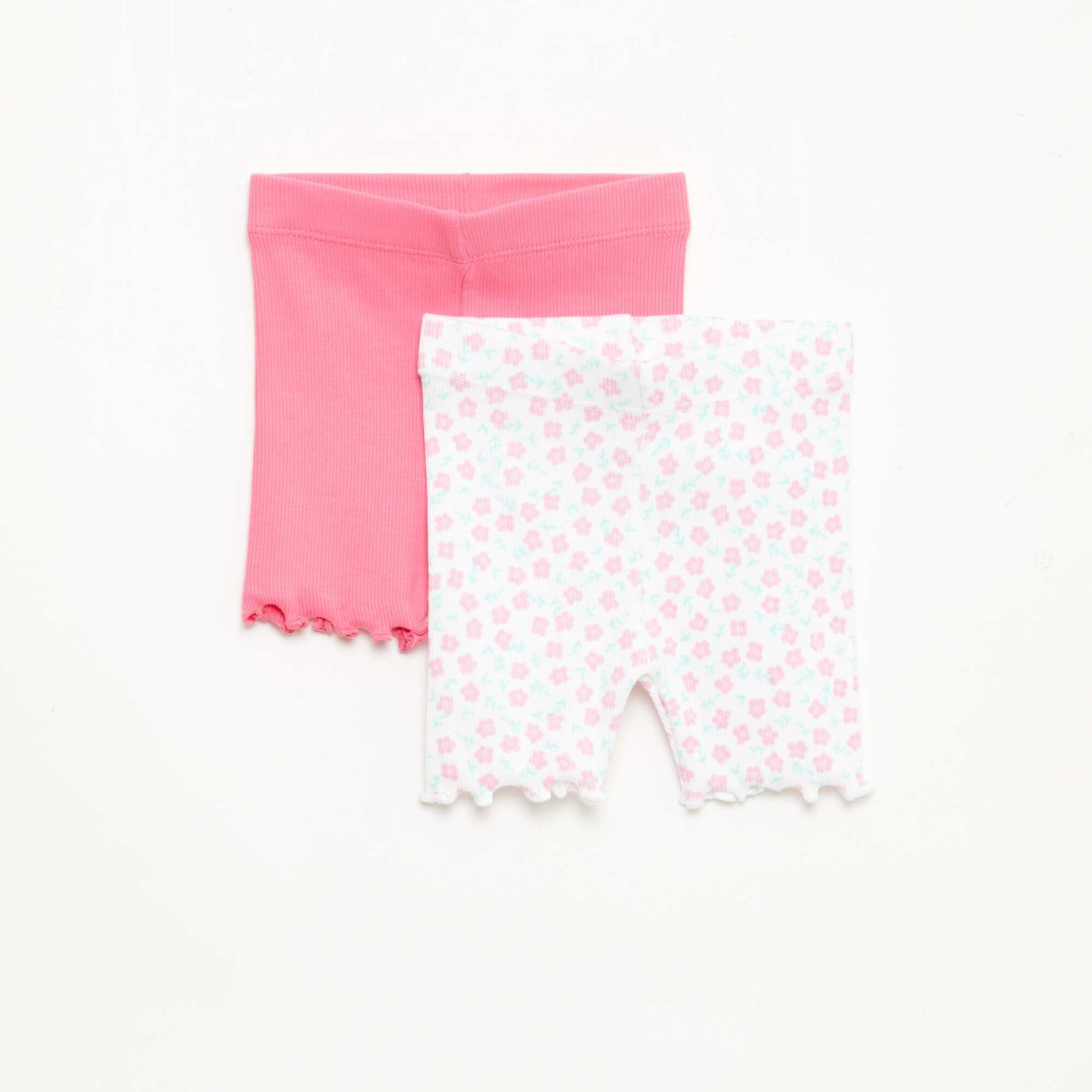 Lot de 2 leggings côtelés BLANC