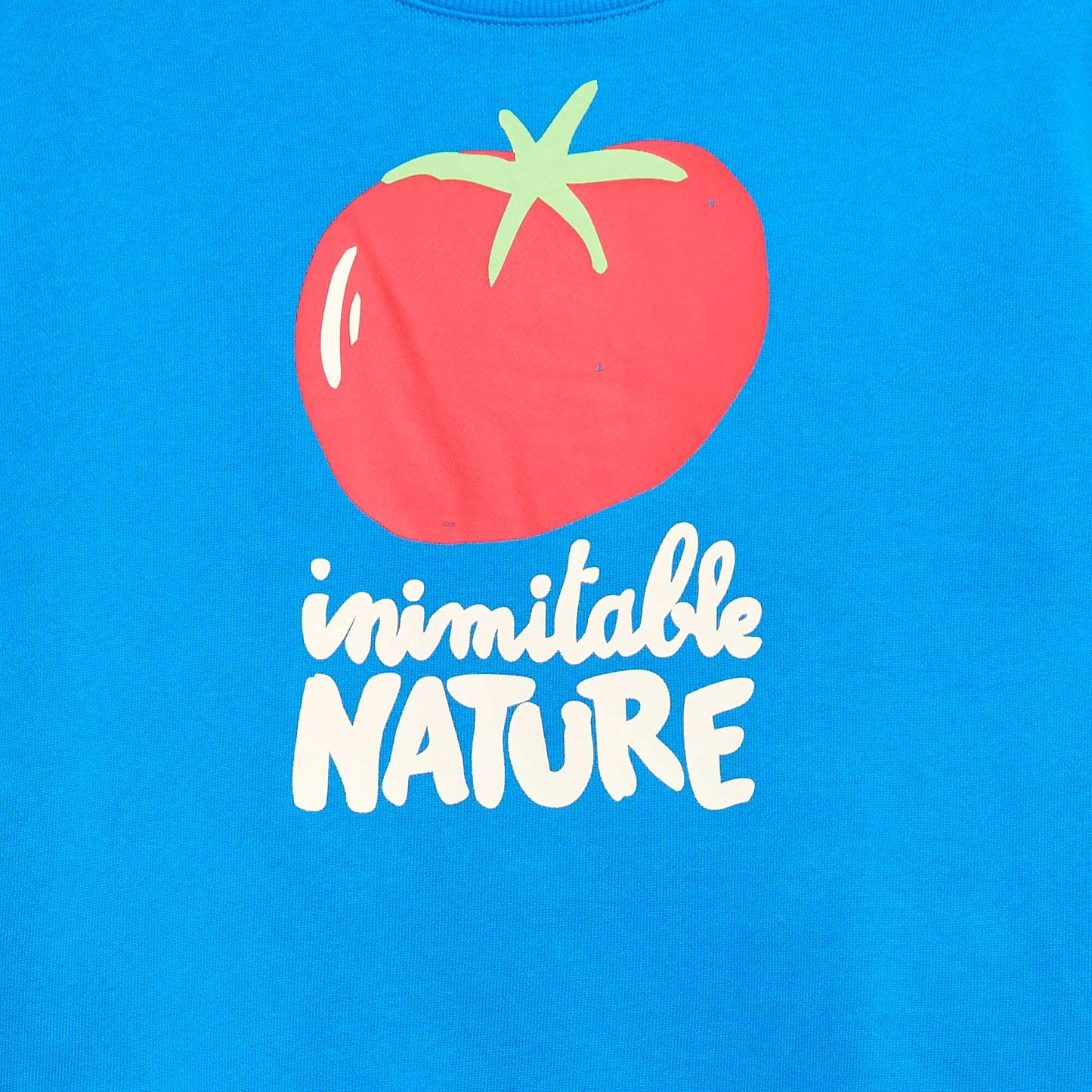 Sweat en French Terry à motif BLEU
