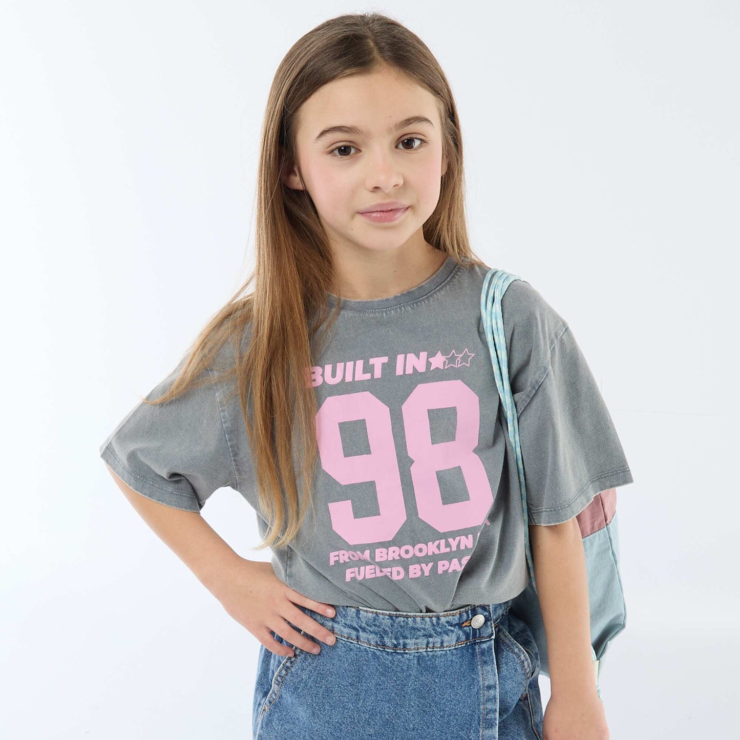 T-shirt esprit américain GRIS