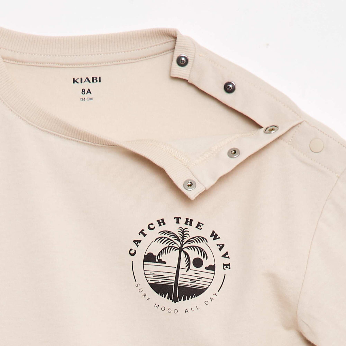 Tee-shirt imprimé à manches courtes - Collection facile à enfiler BEIGE
