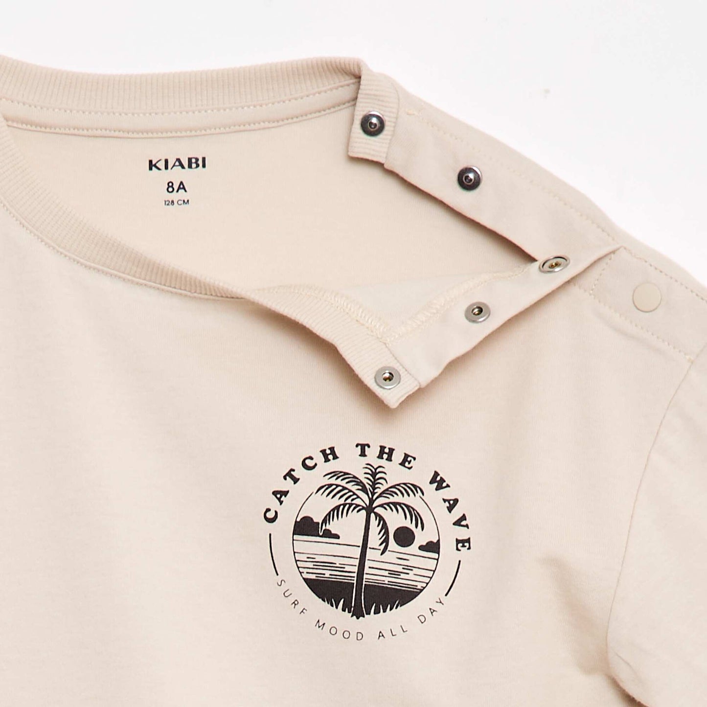 Tee-shirt imprimé à manches courtes - Collection facile à enfiler BEIGE