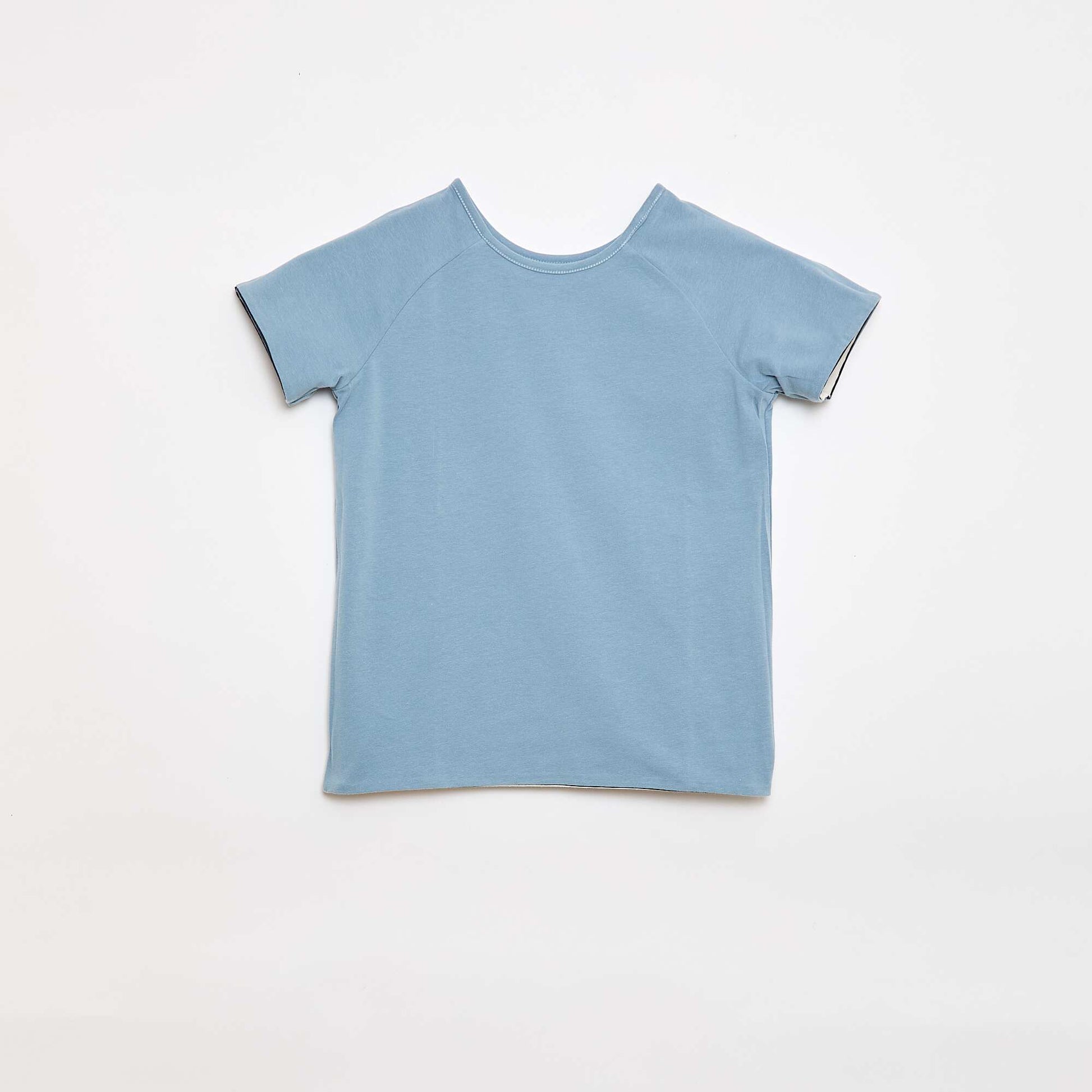 T-shirt sans sens & réversible à manches courtes BLEU