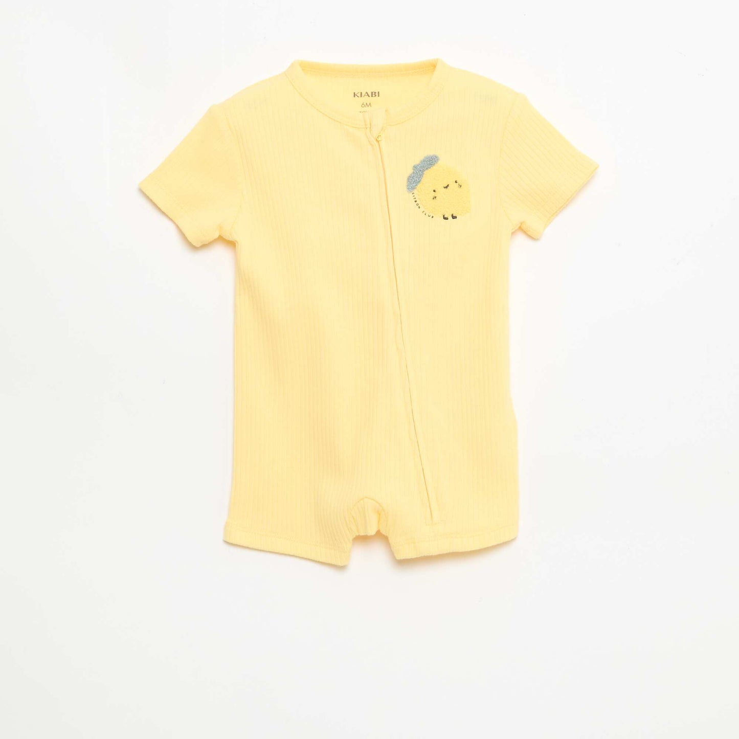Dors bien zippé léger manches courtes JAUNE