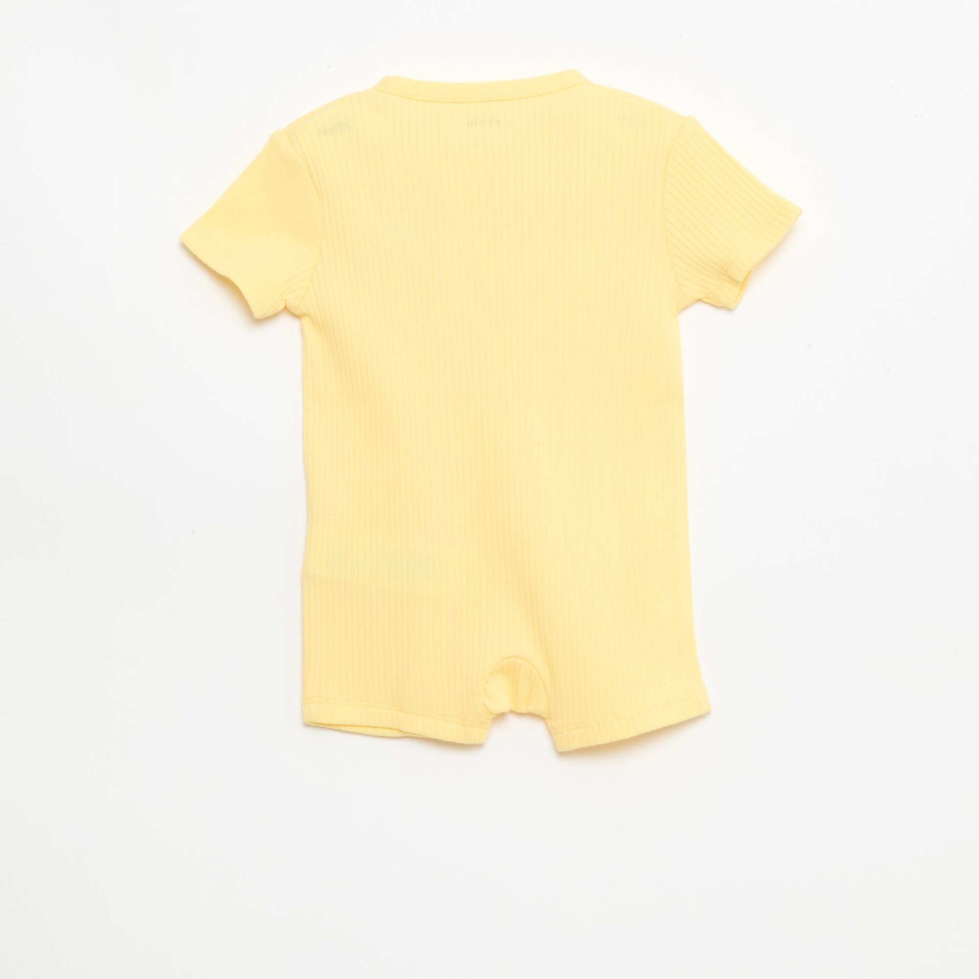 Dors bien zippé léger manches courtes JAUNE