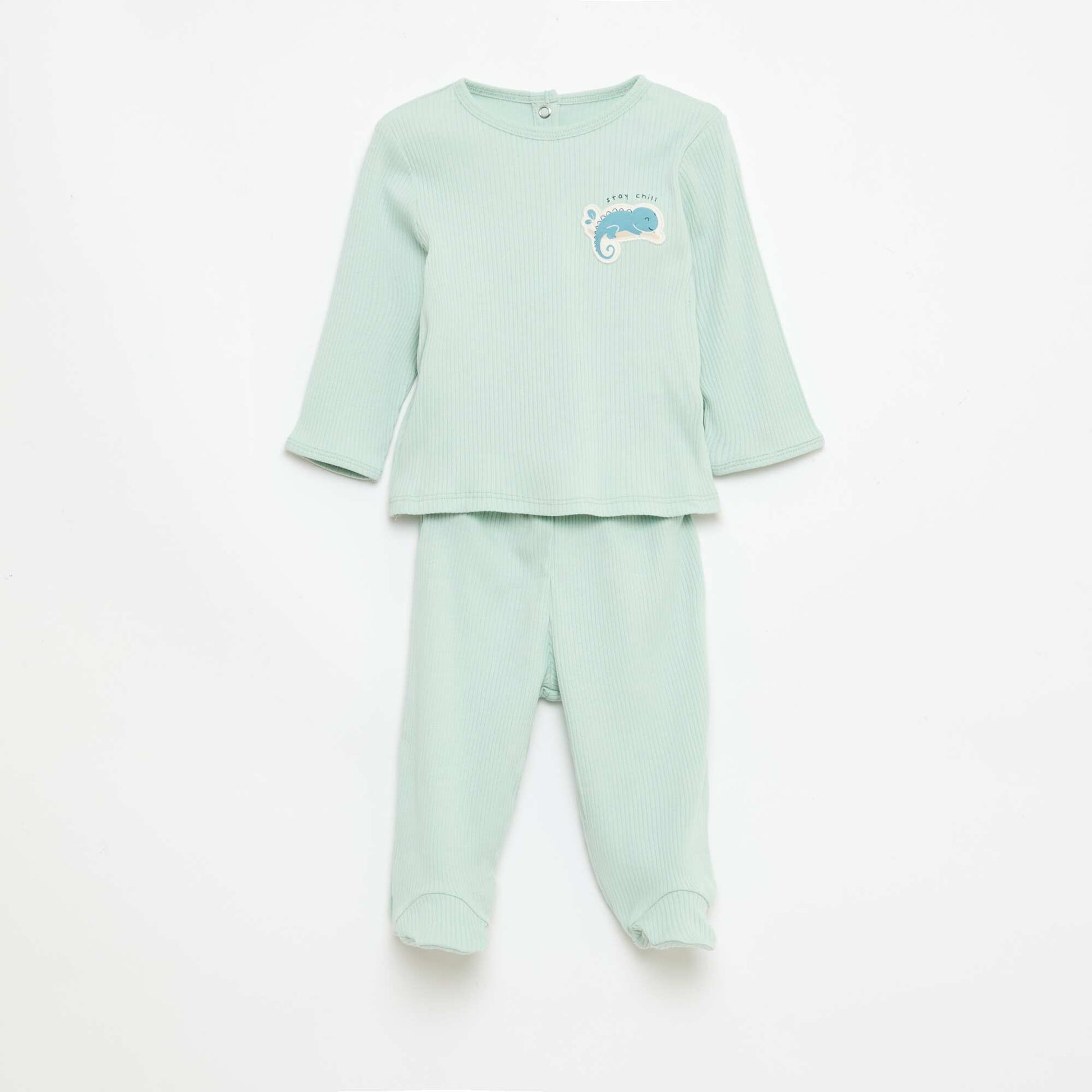 Ensemble de pyjama chill en jersey coton BLEU