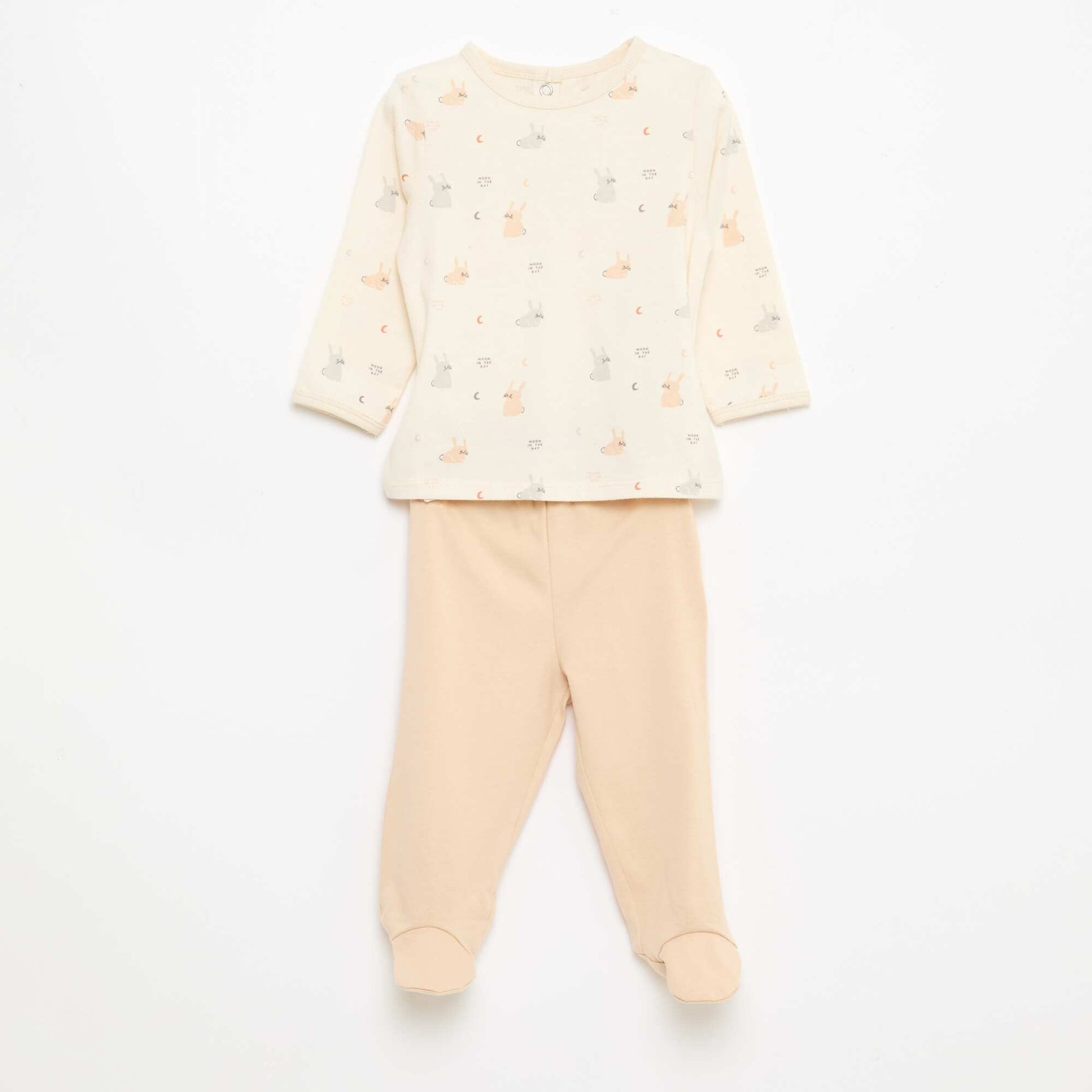 Ensemble de pyjama chill en jersey coton BLANC