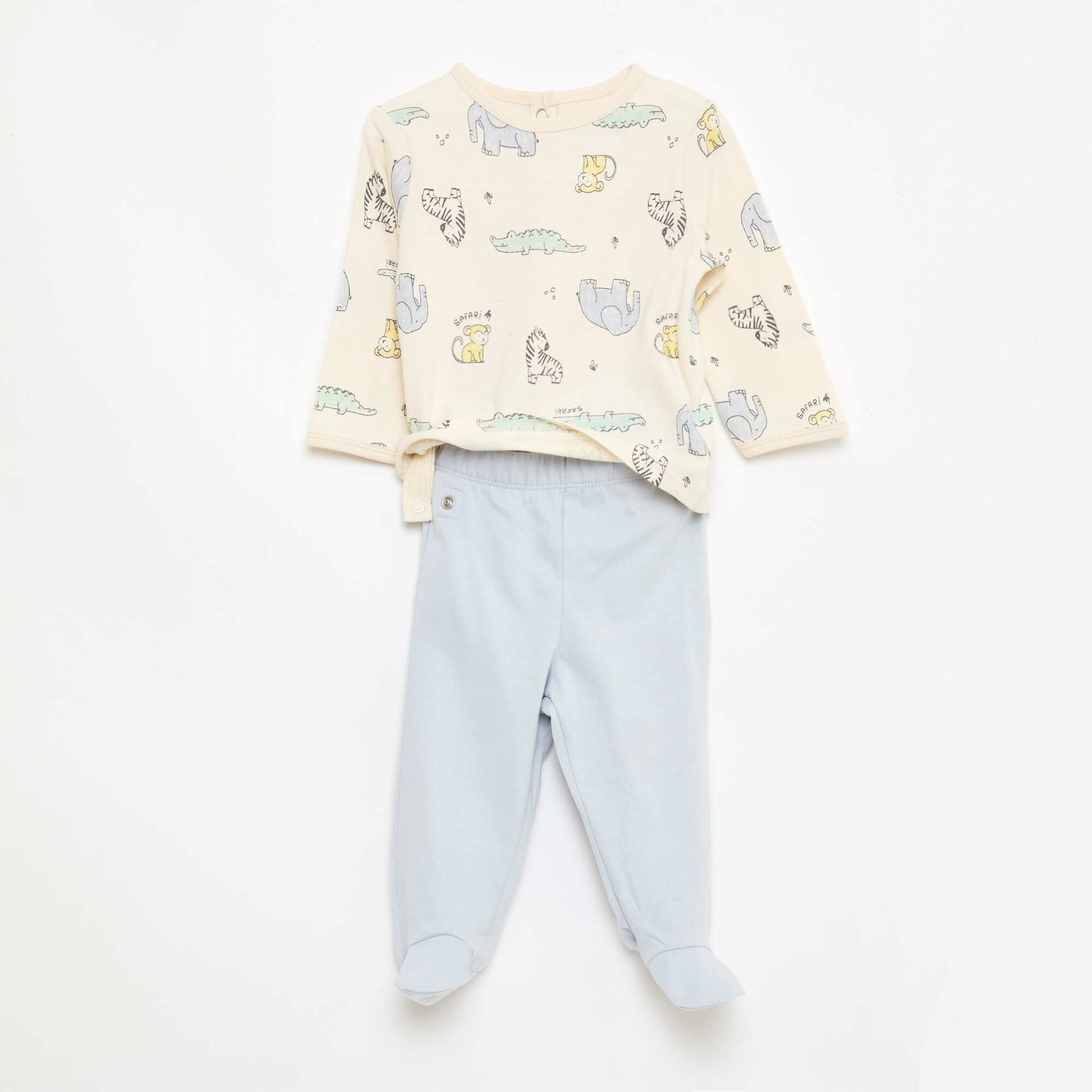 Ensemble de pyjama chill en jersey coton BLANC