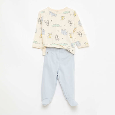 Ensemble de pyjama chill en jersey coton BLANC
