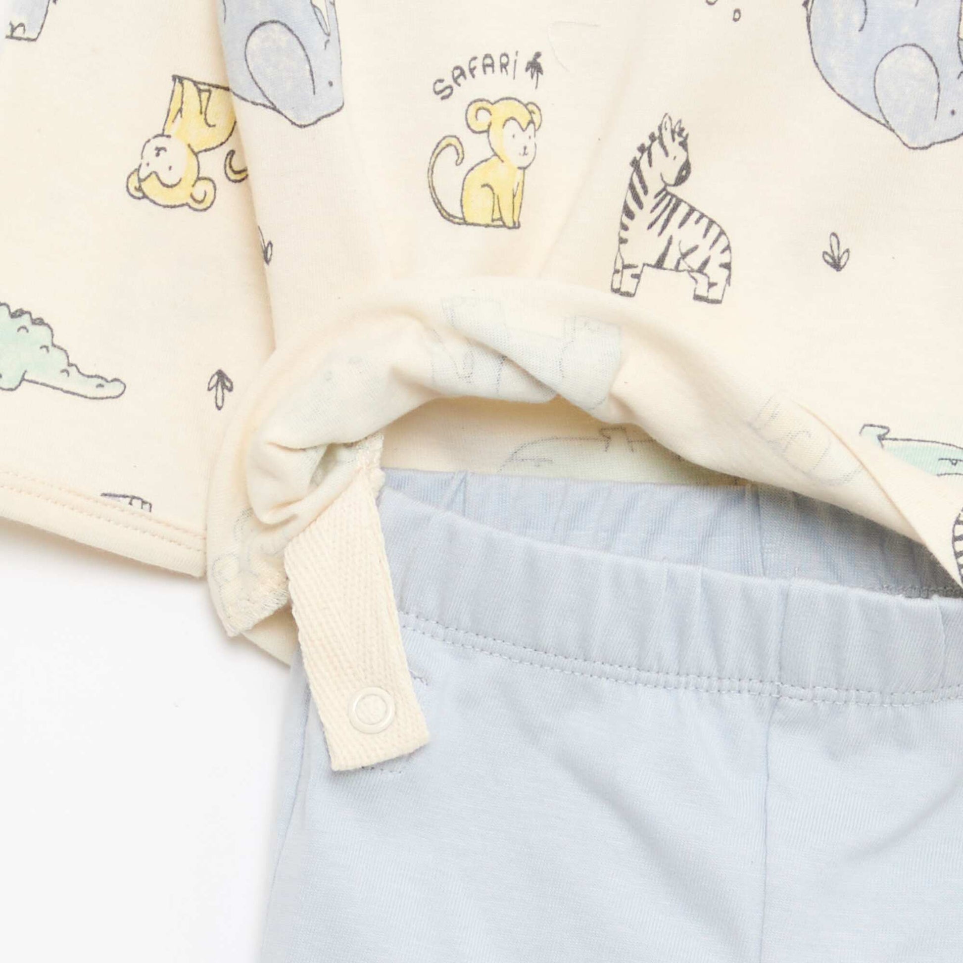 Ensemble de pyjama chill en jersey coton BLANC