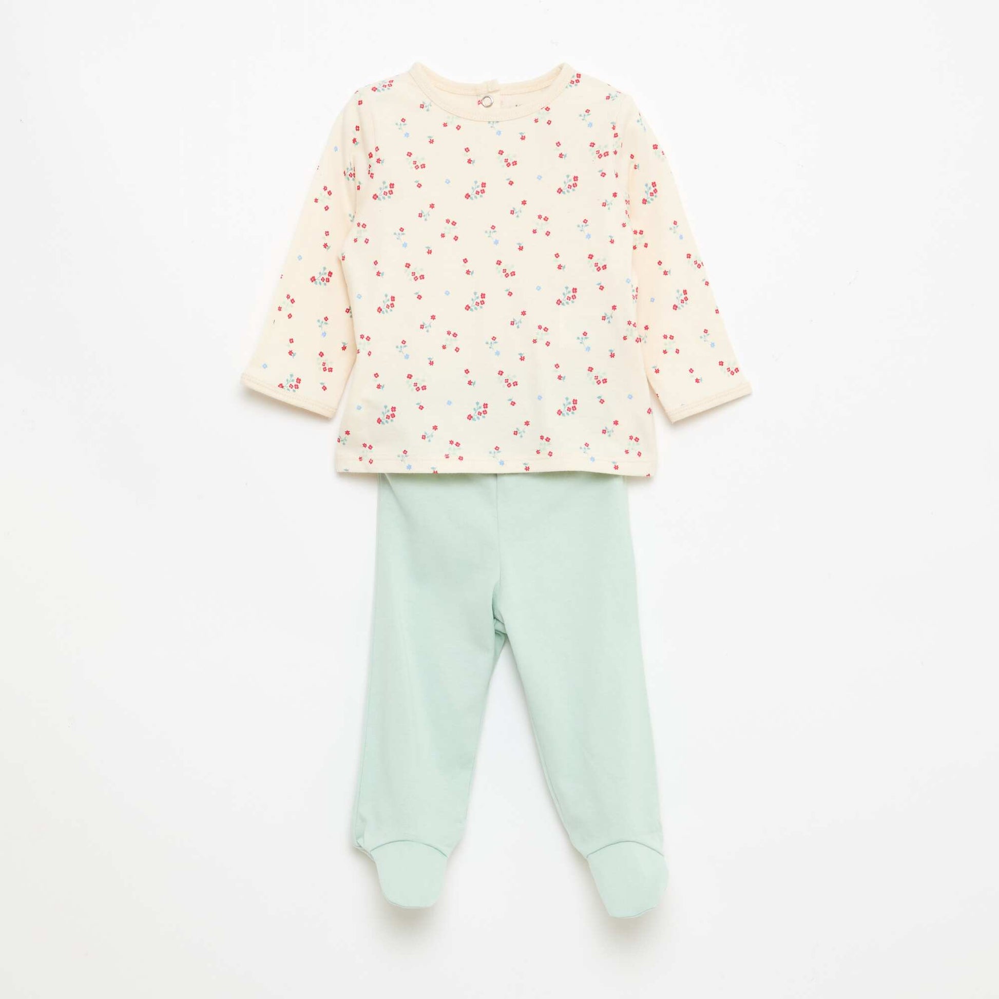 Ensemble de pyjama chill en jersey coton BLANC
