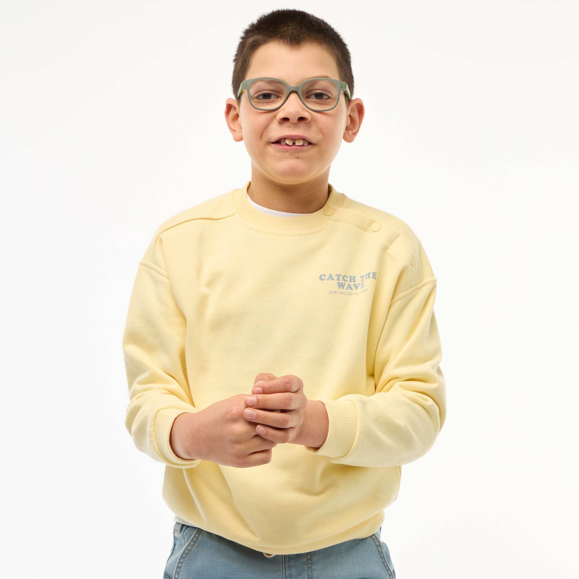 Sweat imprimé - Collection facile à enfiler JAUNE