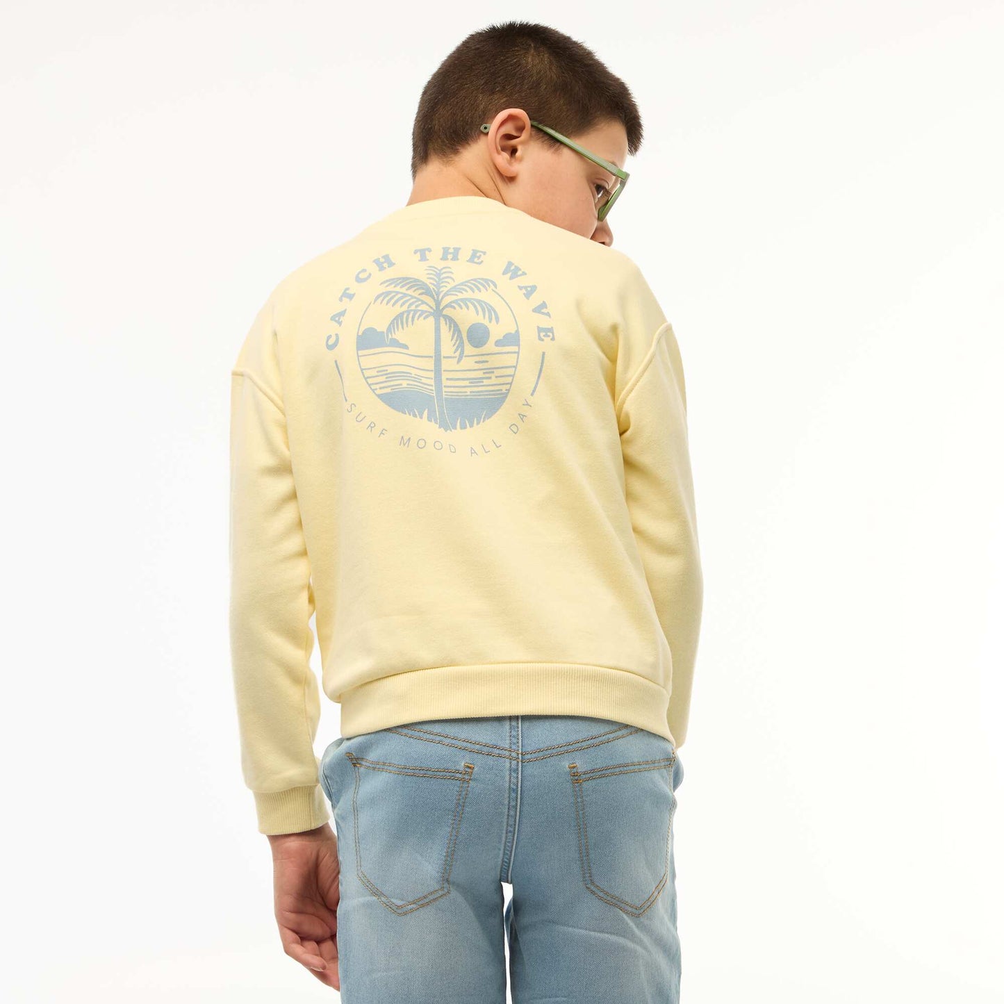 Sweat imprimé - Collection facile à enfiler JAUNE