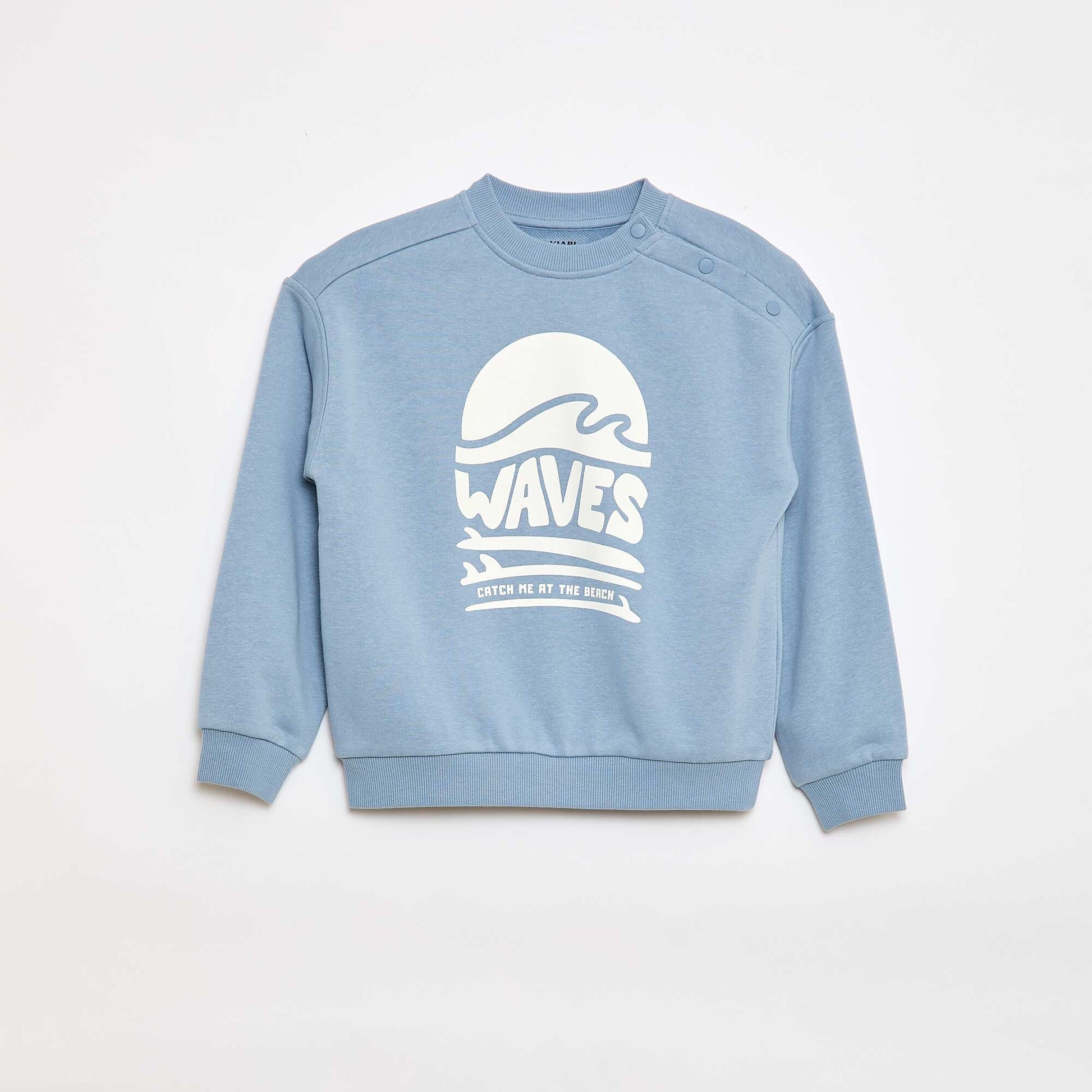 Sweat imprimé - Collection facile à enfiler BLEU