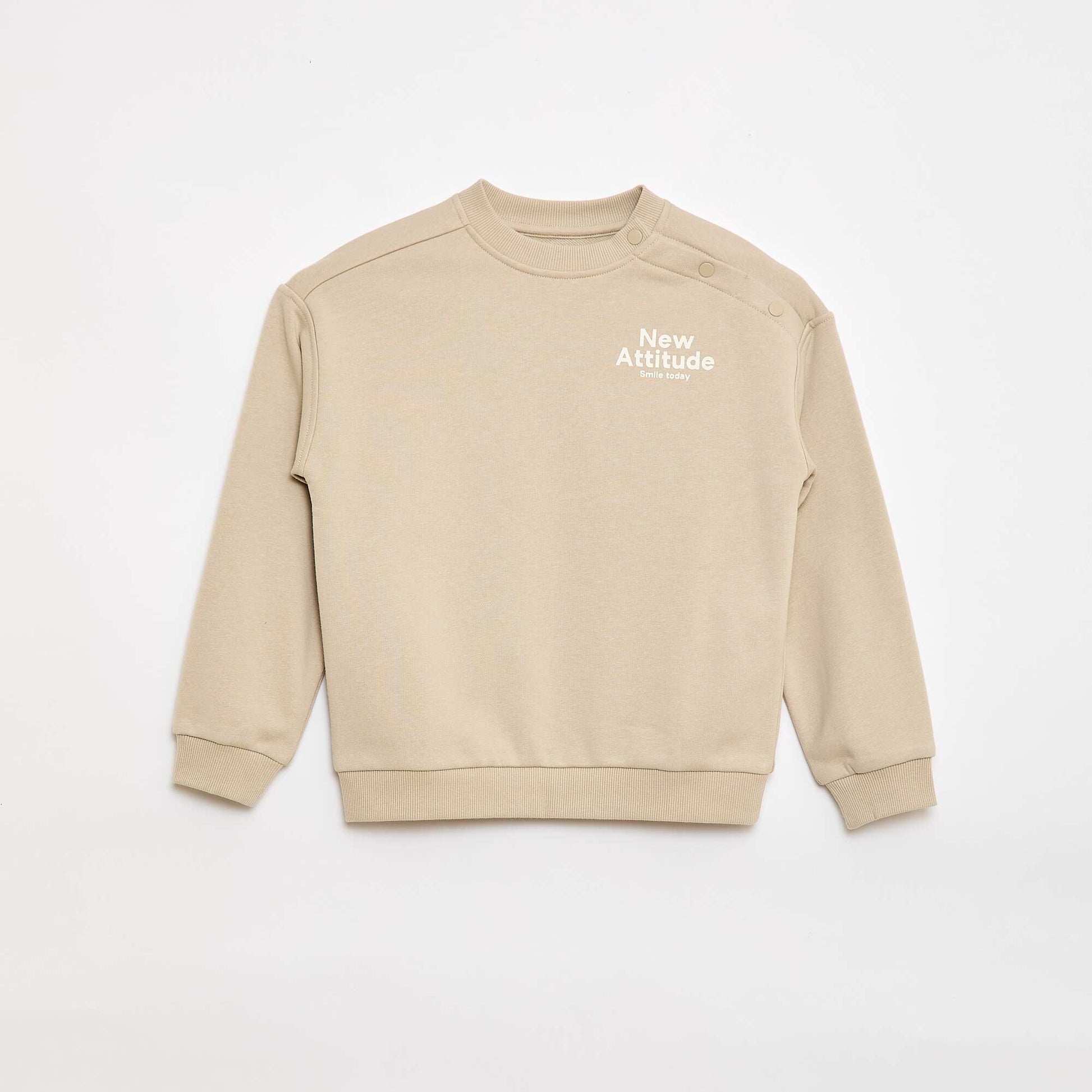 Sweat imprimé - Collection facile à enfiler BEIGE