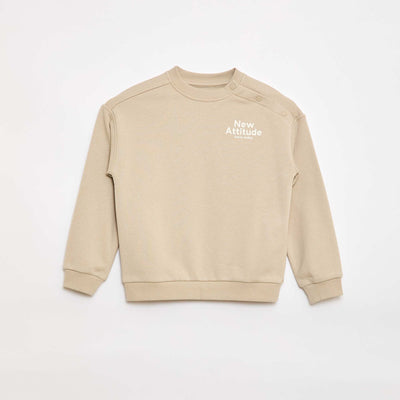 Sweat imprimé - Collection facile à enfiler BEIGE